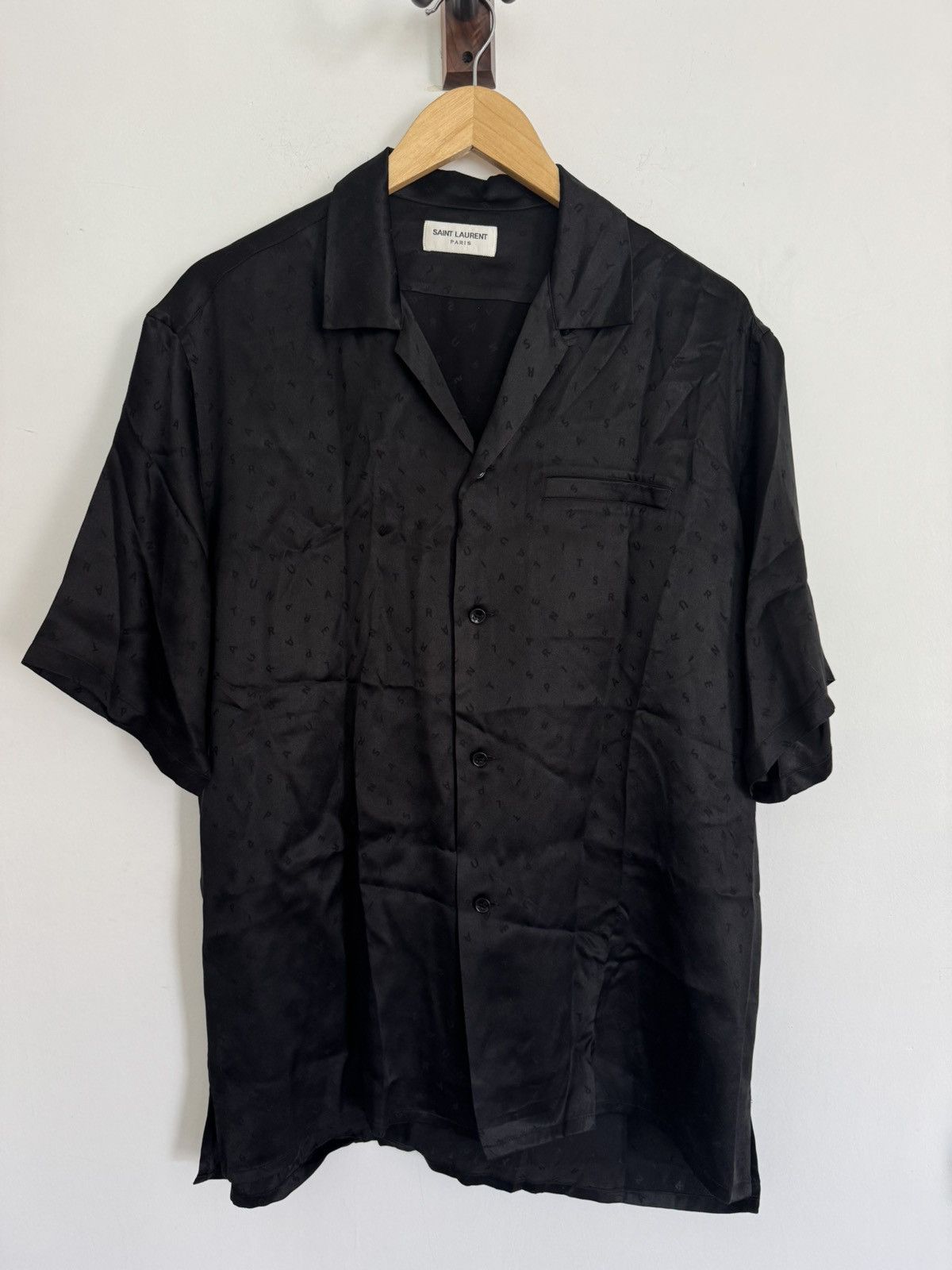 Saint Laurent Paris Silk Logo Camp shirt Size US L / EU 52-54 / 3 - 1 Thumbnail