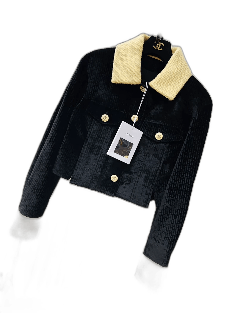 Chanel Chanel 22B Velvet Contrast Collar Jacket Size M / US 6-8 / IT 42-44 - 1 Thumbnail