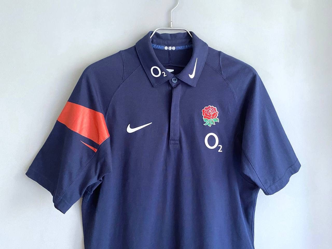 Nike Vintage Nike England Union O2 Rugby Jersey Polo Shirt Size M Size US M / EU 48-50 / 2 - 3 Thumbnail