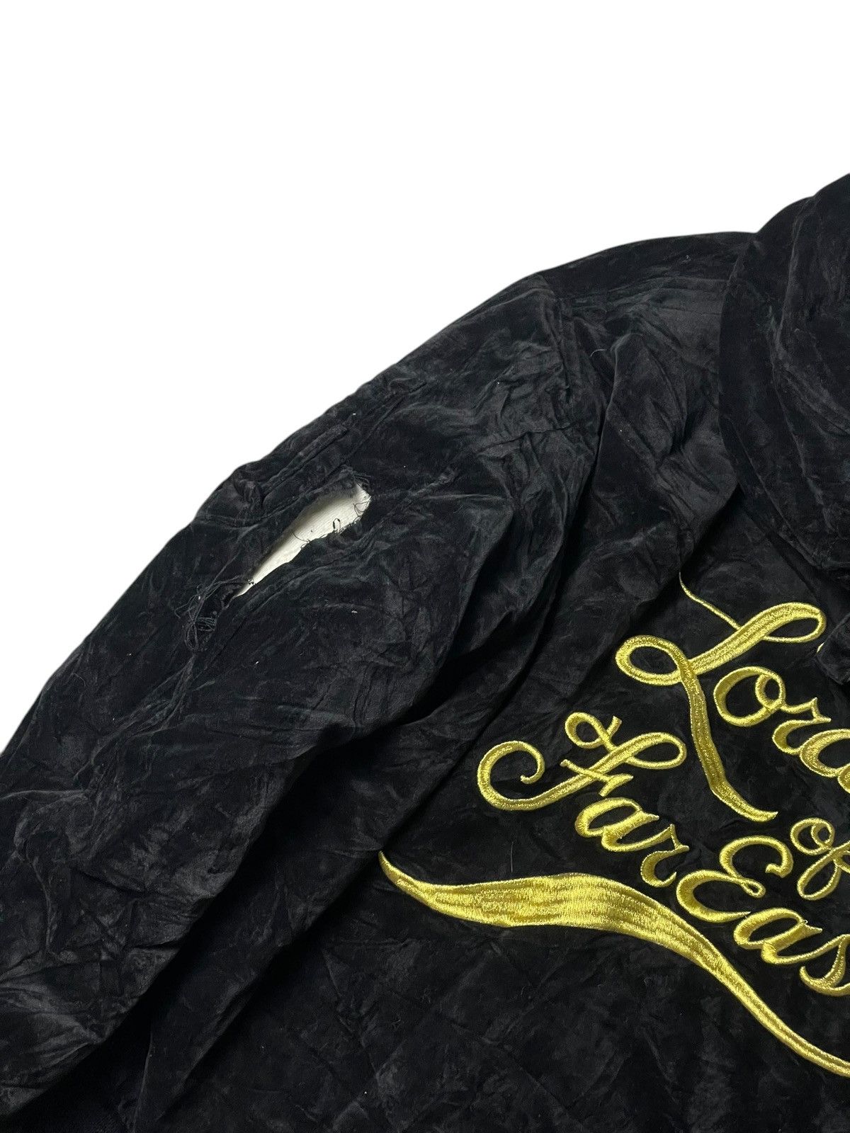 Japanese Brand × Seditionaries × Vintage BADBOY Embroidered Suede Fur Hooded Jacket (99) Size US L / EU 52-54 / 3 - 7 Thumbnail