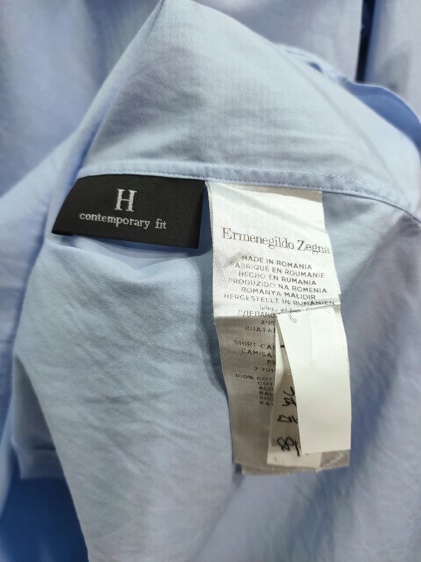Ermenegildo Zegna Ermenegildo Zegna Men's Blue Long Sleeve Shirt K29 Size US XXL / EU 58 / 5 - 5 Thumbnail