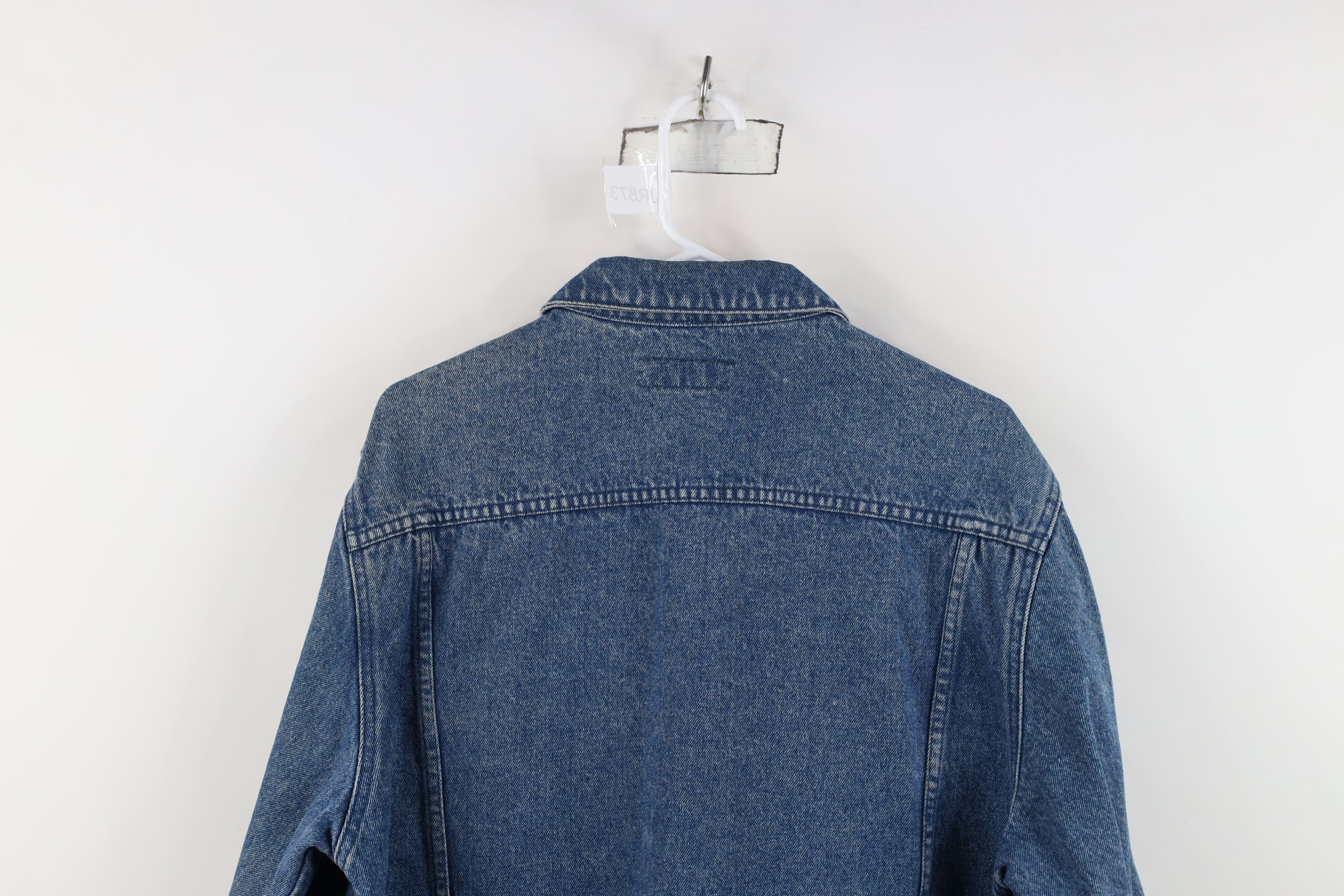 Vintage Vintage 90s Streetwear Blank Denim Jean Trucker Jacket Blue Size US M / EU 48-50 / 2 - 13 Thumbnail