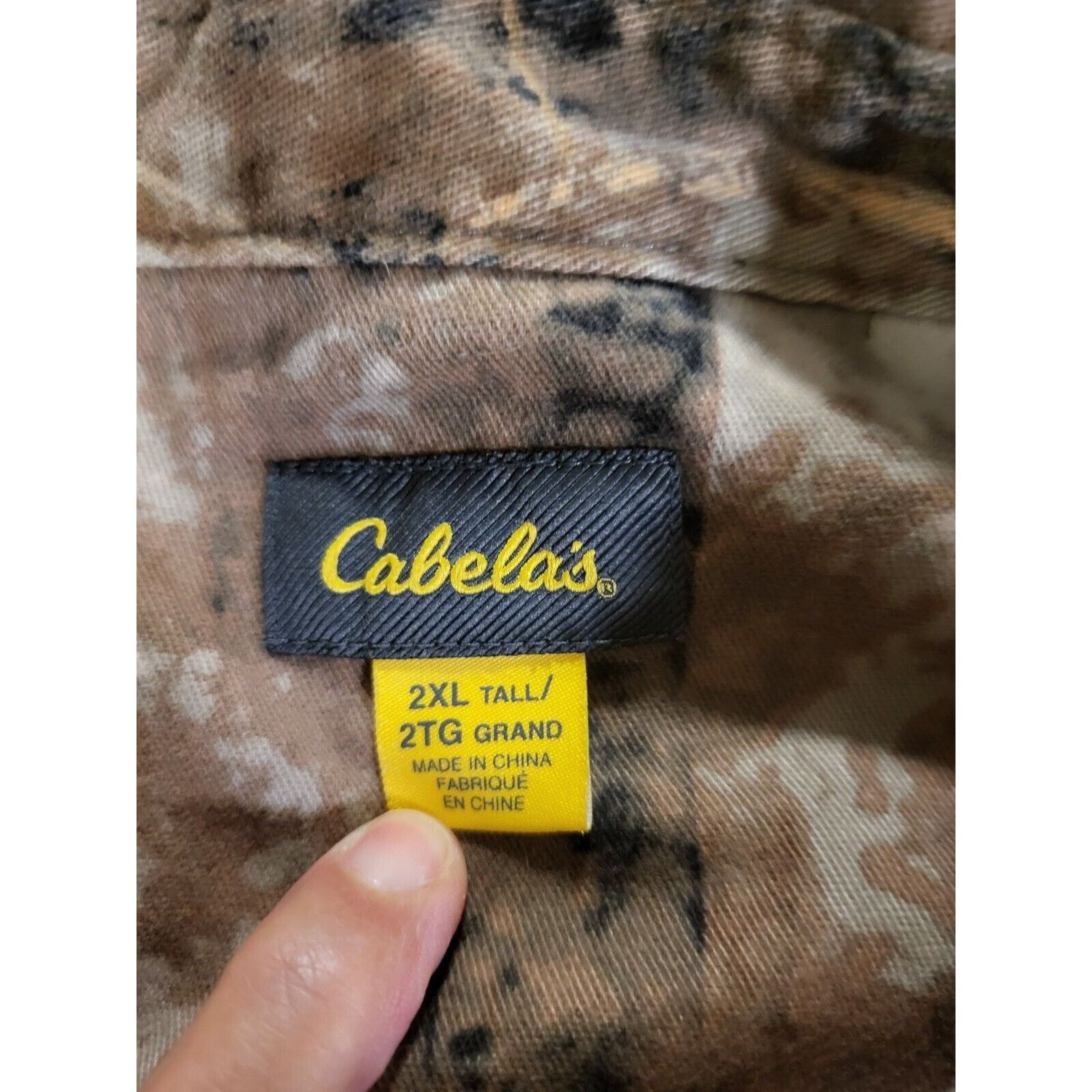 Cabelas Cabela's Camo Men's Size 2XL Button Down Light-Weight Jacket Size US XXL / EU 58 / 5 - 4 Thumbnail