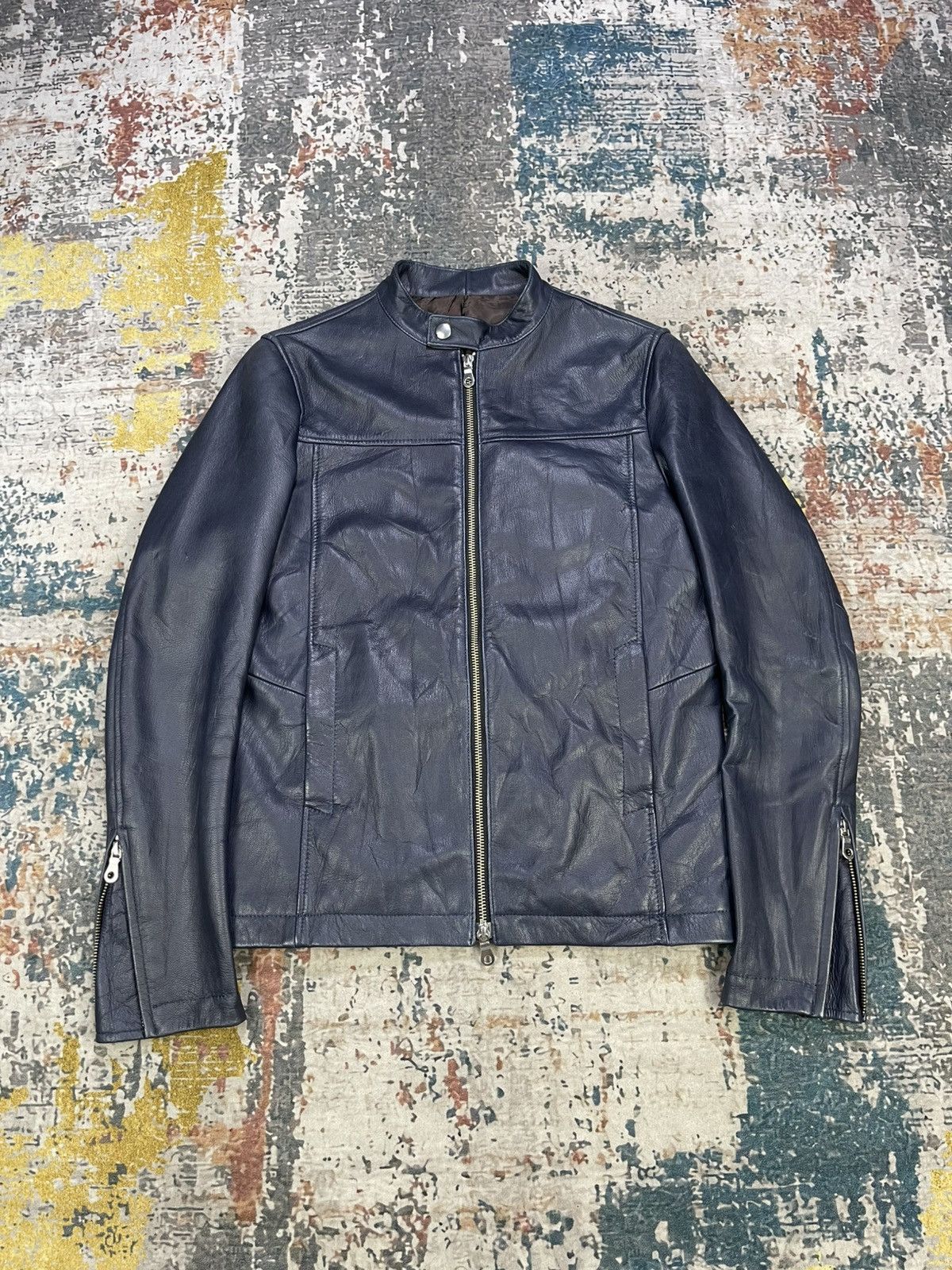 ABAHOUSE Abahouse Cafe Racer Goat Skin Leather Jacket Size US XS / EU 42 / 0 - 2 Thumbnail