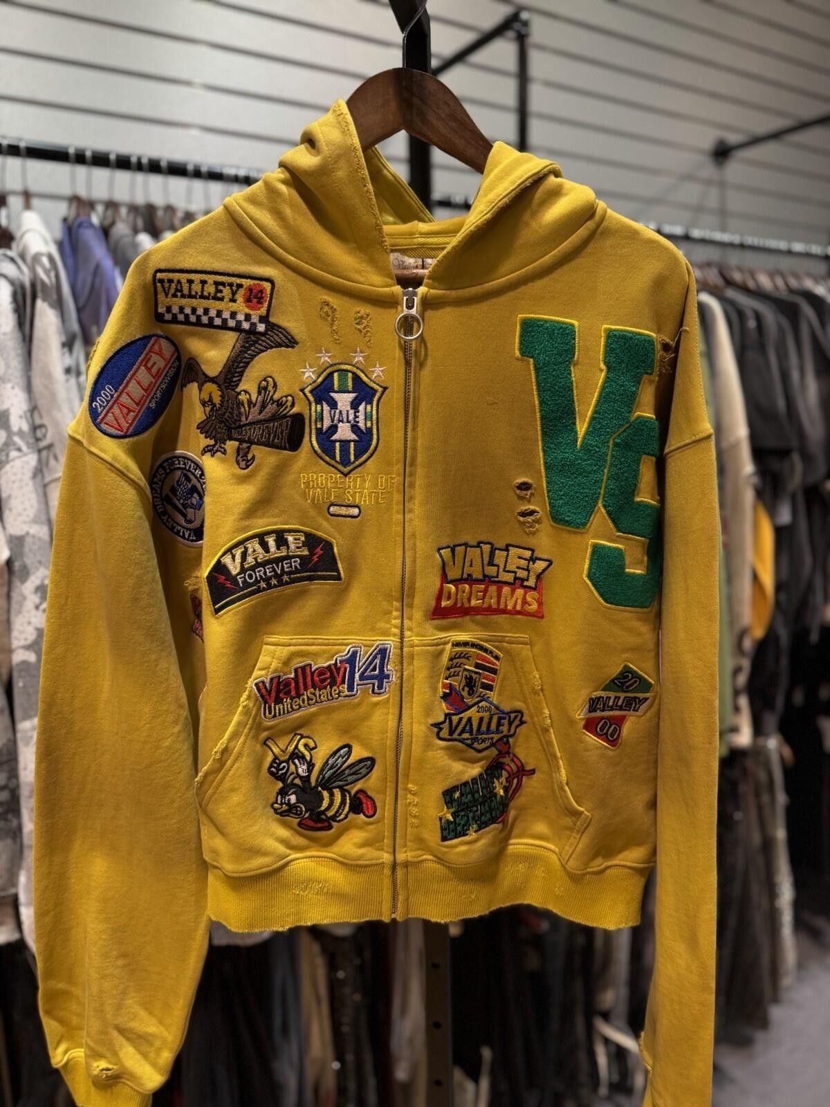 Vale XL - Vale Zip Up Yellow Hoodie Authentic Valley Vale Forever Size US XL / EU 56 / 4 - 3 Thumbnail