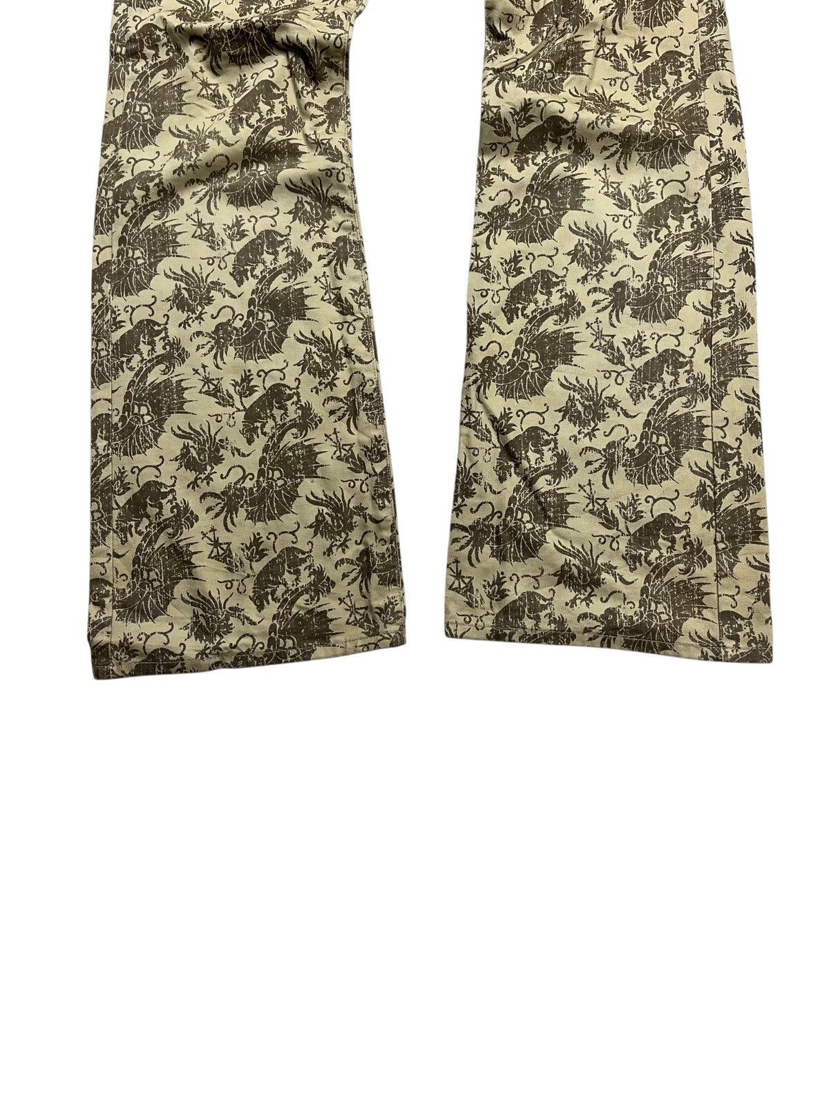 BUFFALO BOBS 2000s Schlussel - Dragon Flared Pants Size US 30 / EU 46 - 4 Thumbnail
