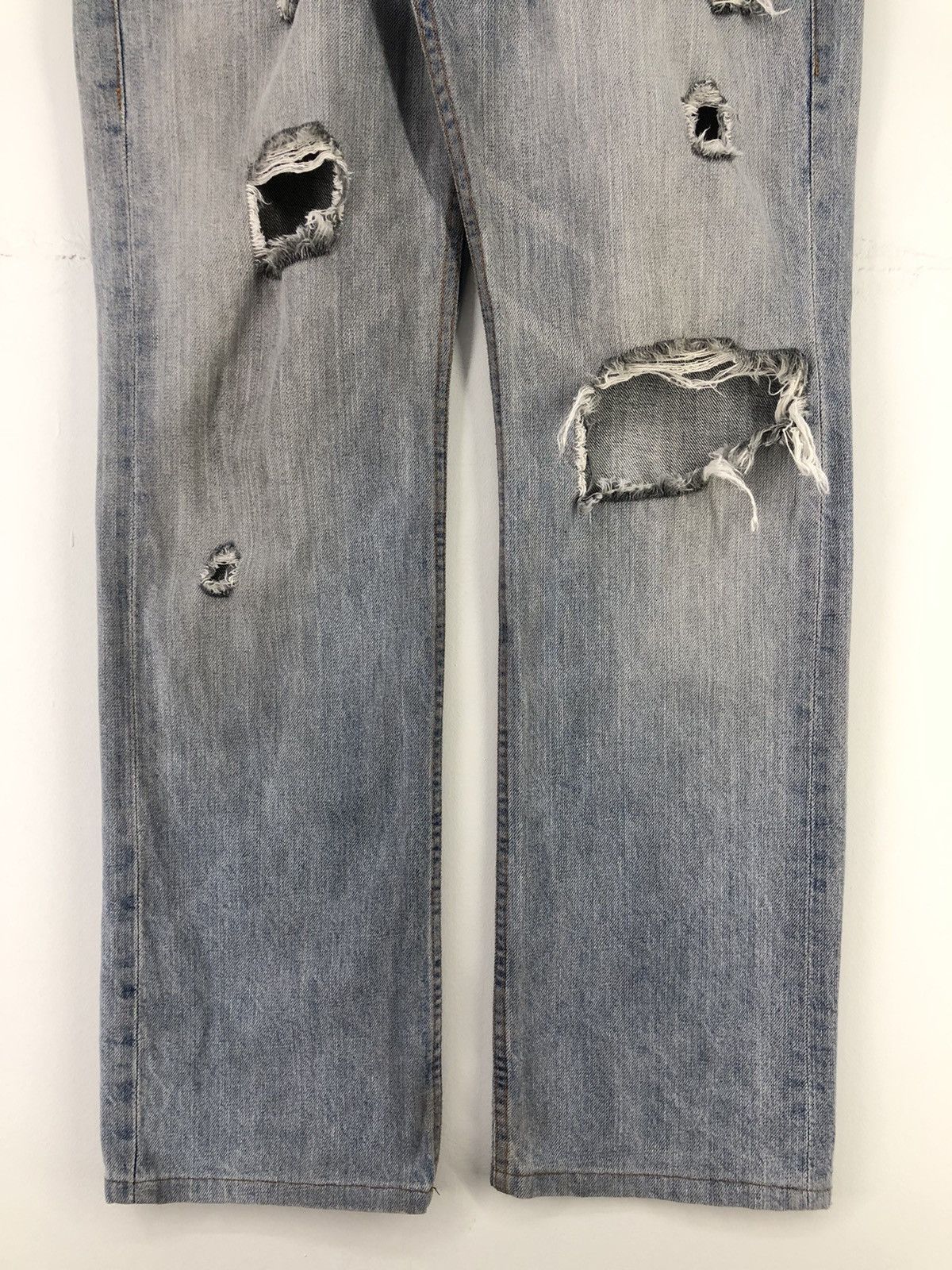 Japanese Brand Vintage Union Station Distressed Light Wash Jeans Size US 30 / EU 46 - 15 Thumbnail