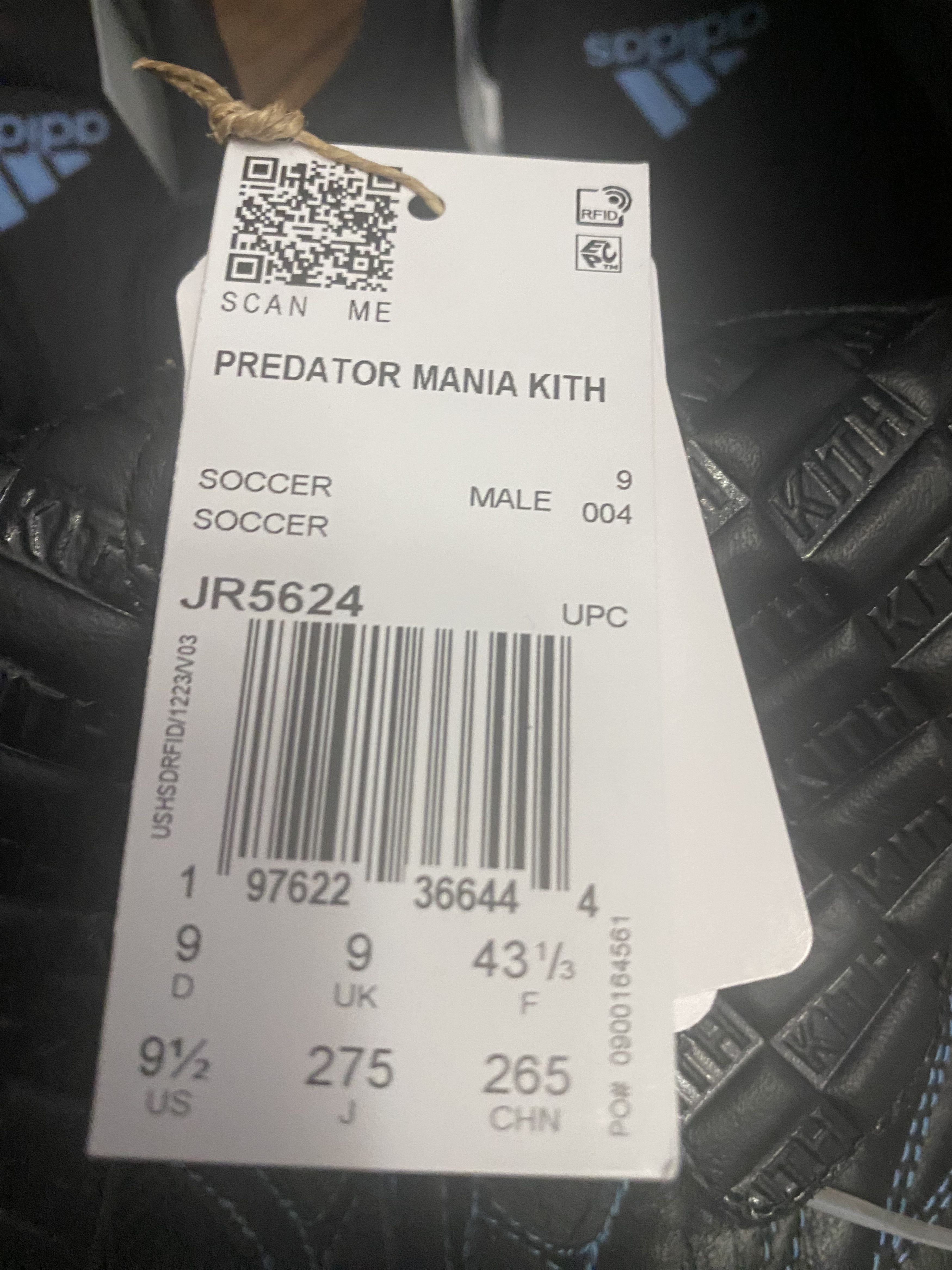 Adidas Predator Mania FG "Kith - Black" sneakers Size US 9.5 / EU 42-43 - 6 Thumbnail