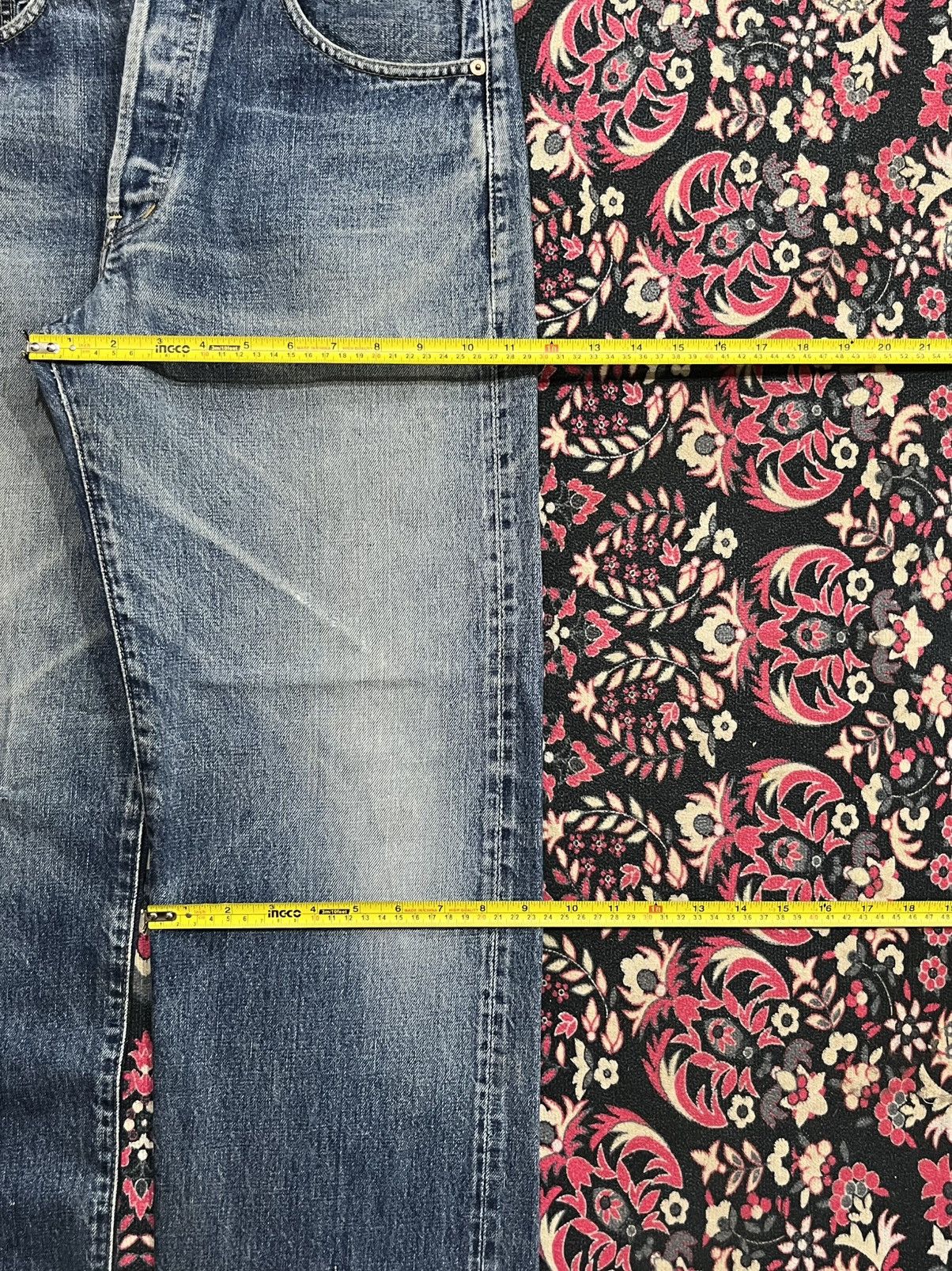 Levi's Levi’s 503BXX Big E Dark Blue Faded Distressed Selvedge Jean Size US 33 - 19 Thumbnail