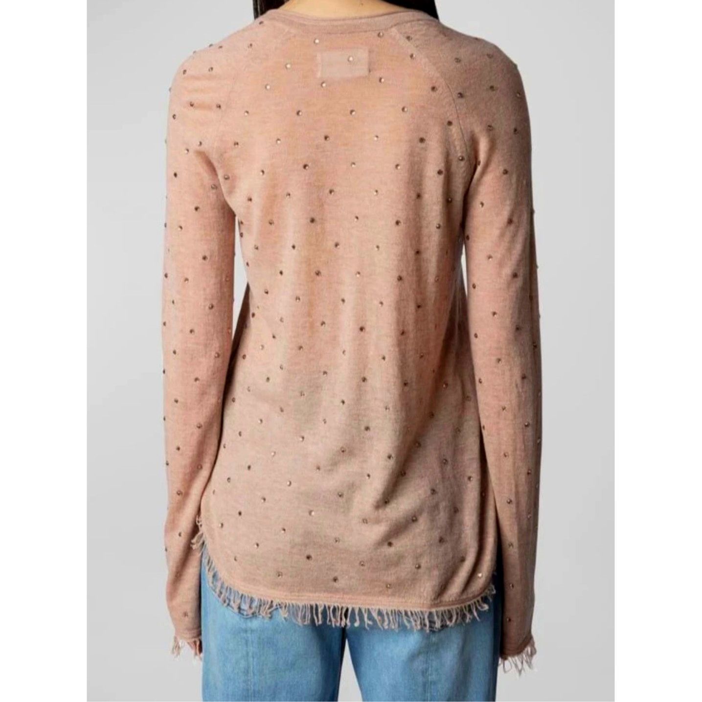 Zadig & Voltaire Zadig & Voltaire Riviera Rhinestone Cashmere Sweater Blush M Size M / US 6-8 / IT 42-44 - 7 Thumbnail