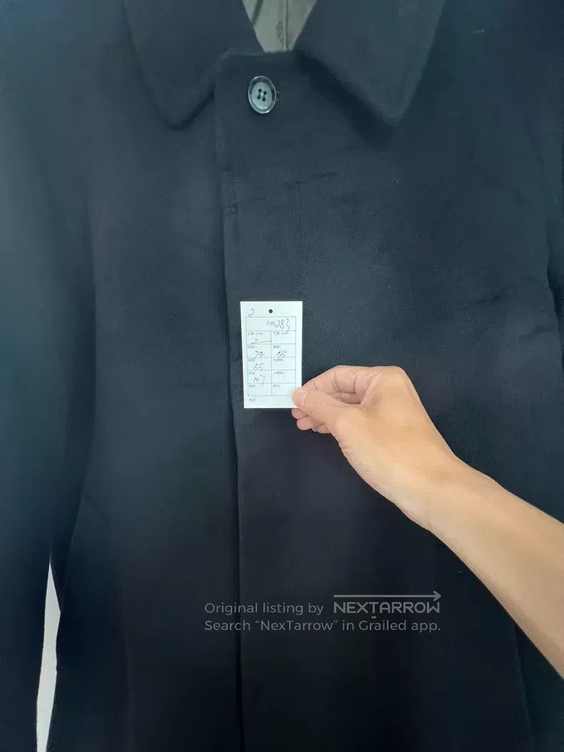 Hermes Hermes Balmain Men's Long Wool Coat, Classic Black, Notche Size US XL / EU 56 / 4 - 3 Thumbnail