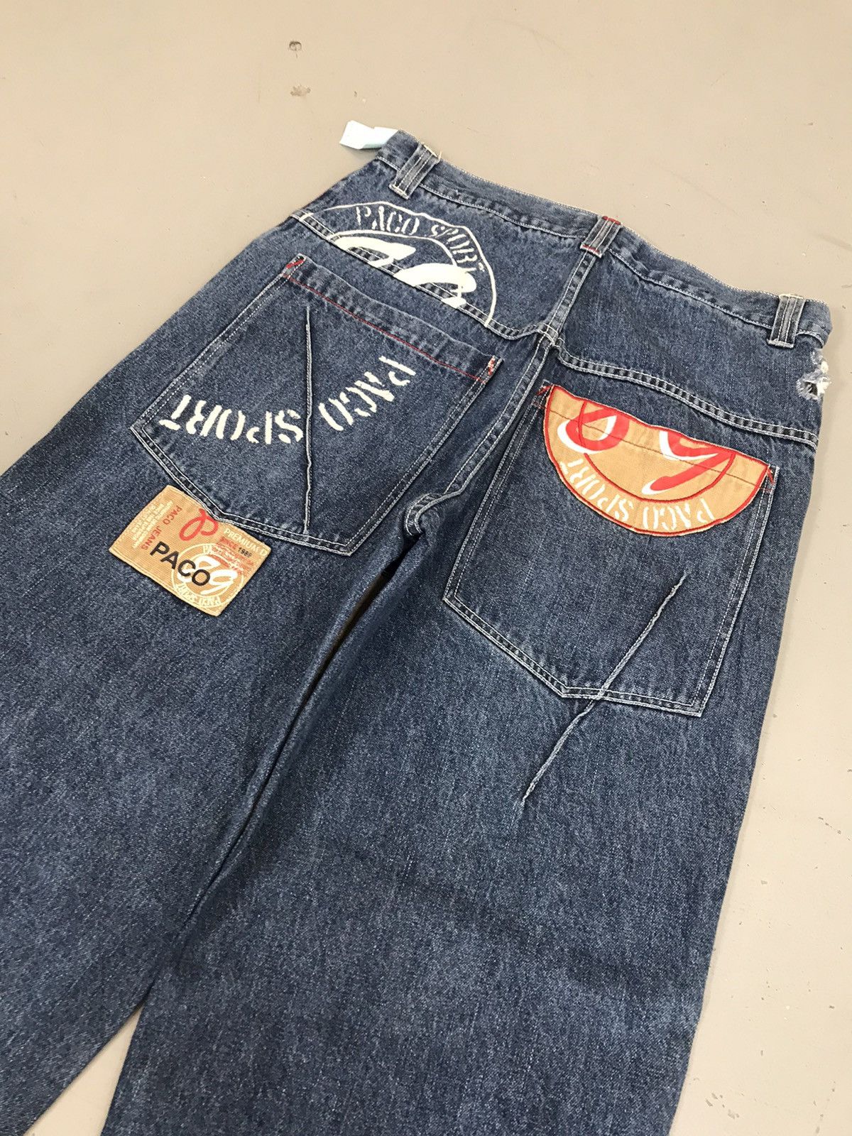 JNCO × Vintage Vintage paco printed embroidered denim Size US 34 / EU 50 - 1 Thumbnail