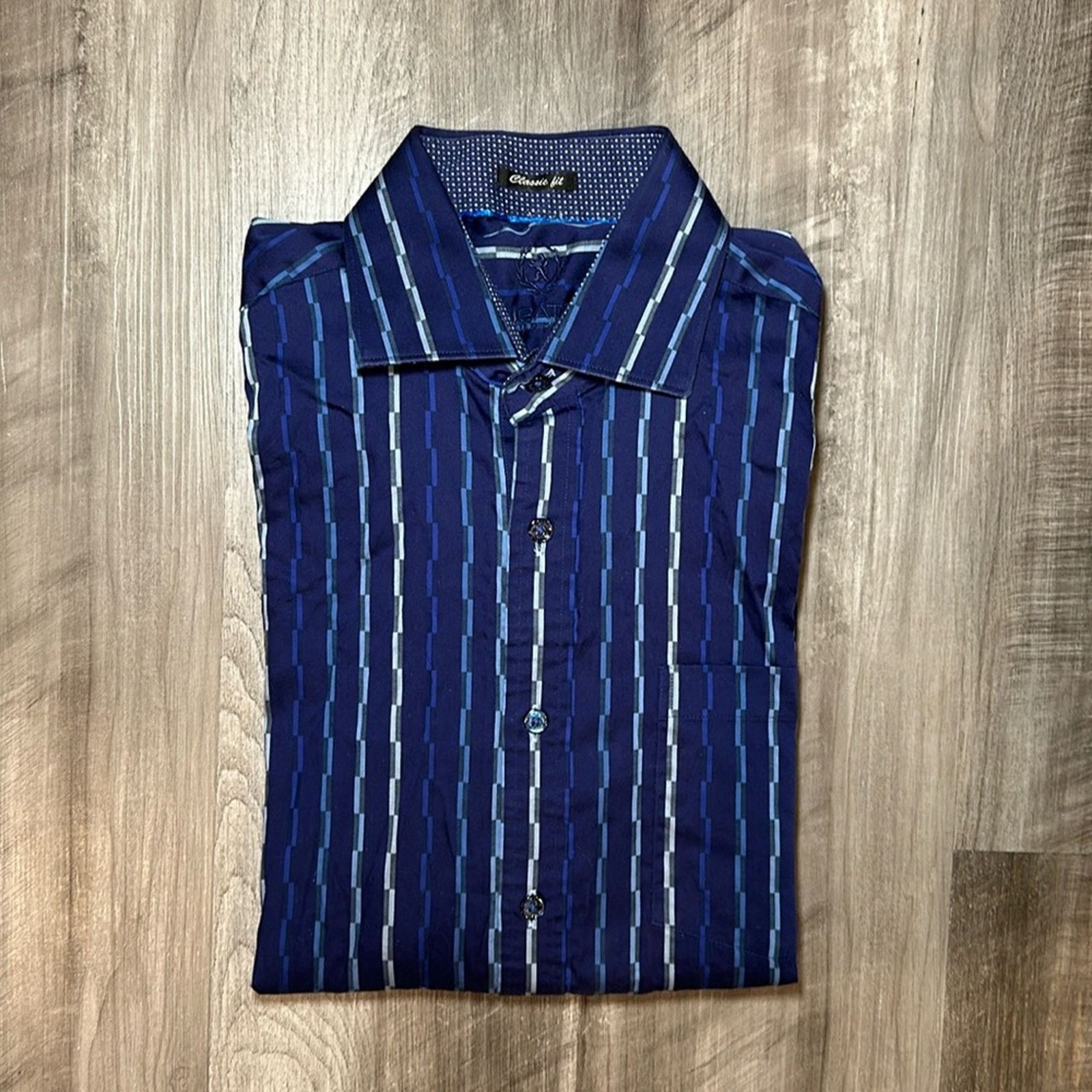 BUGATCHI Bugatchi Uomo Classic Fit Long Sleeve Button Down - Large Size US L / EU 52-54 / 3 - 1 Thumbnail