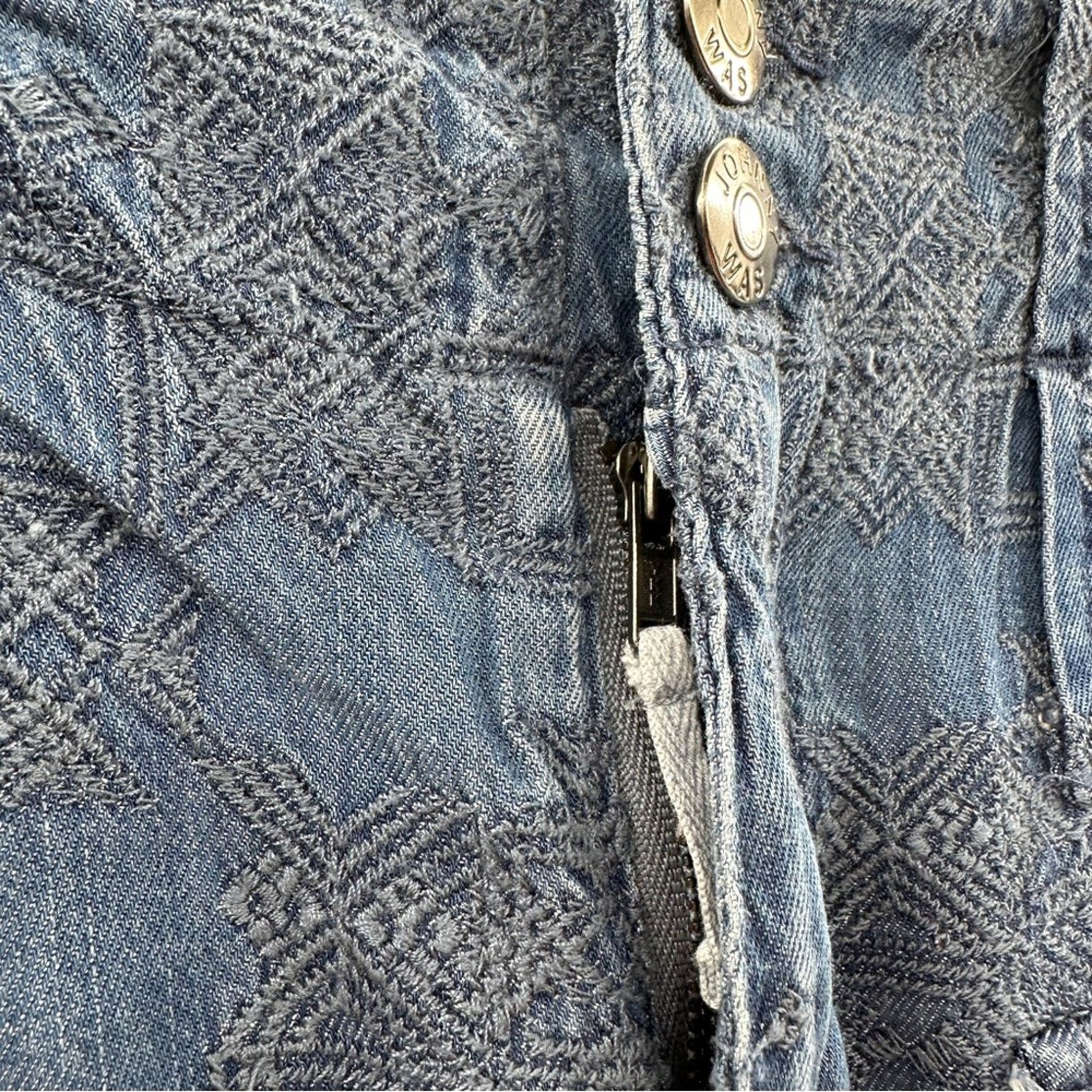 Johnny Was Johnny Was Zuma Embroidered Cargo Denim High Rise Shorts 2 Size 32" / US 10 / IT 46 - 3 Thumbnail