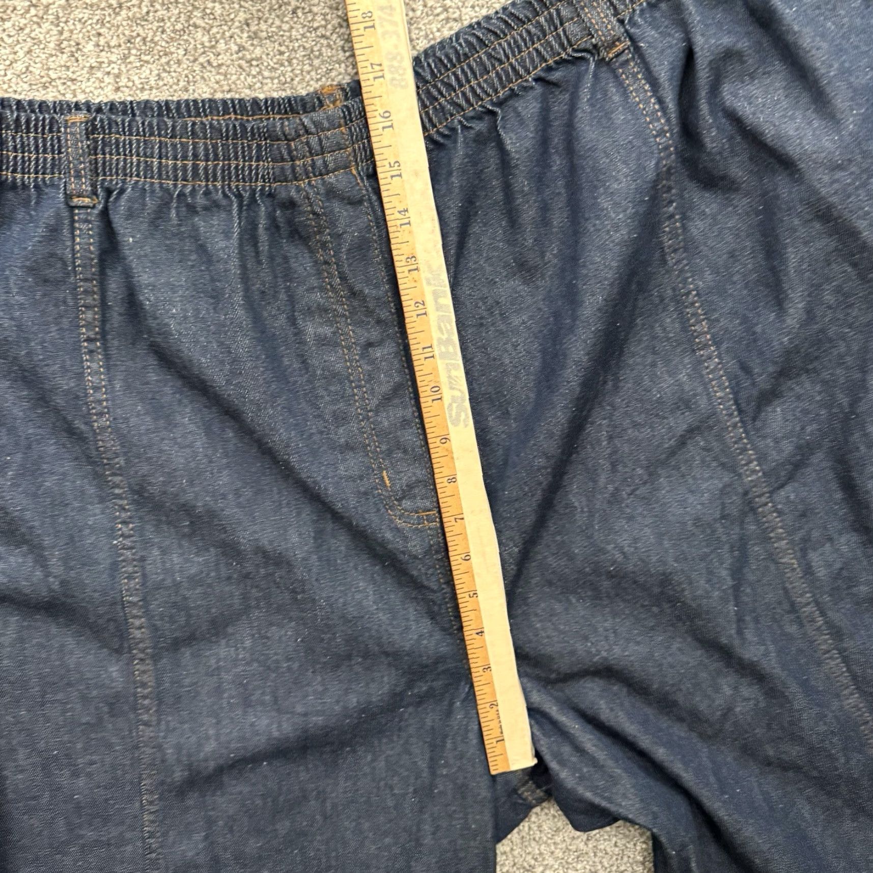 Vintage VINTAGE Denim Jeans Womens 36WP Capri Relaxed Dark Wash Lagenlook Casual 2010s Roaman's Womens Jeans 36W Plus Size Blue Denim Size 25" / US 0 / IT 36 - 4 Thumbnail