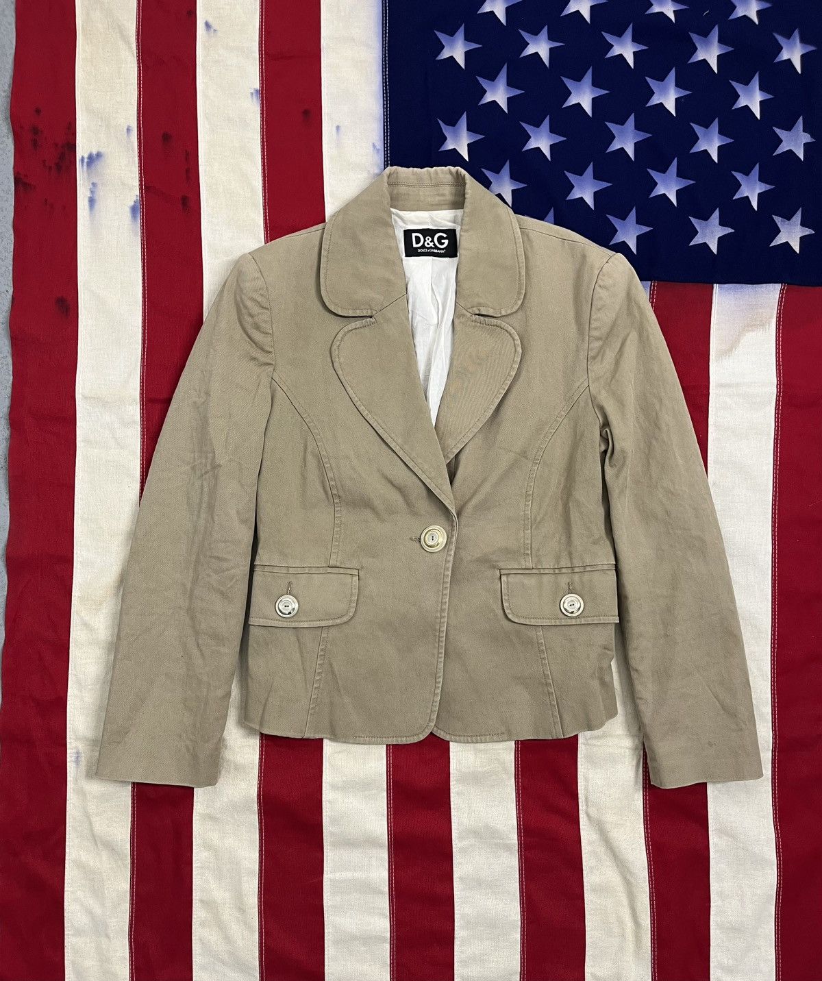 Dolce & Gabbana Dolce & Gabbana D&G Blazer - Classic Beige, Made in Italy Size XL / US 12-14 / IT 48-50 - 1 Thumbnail