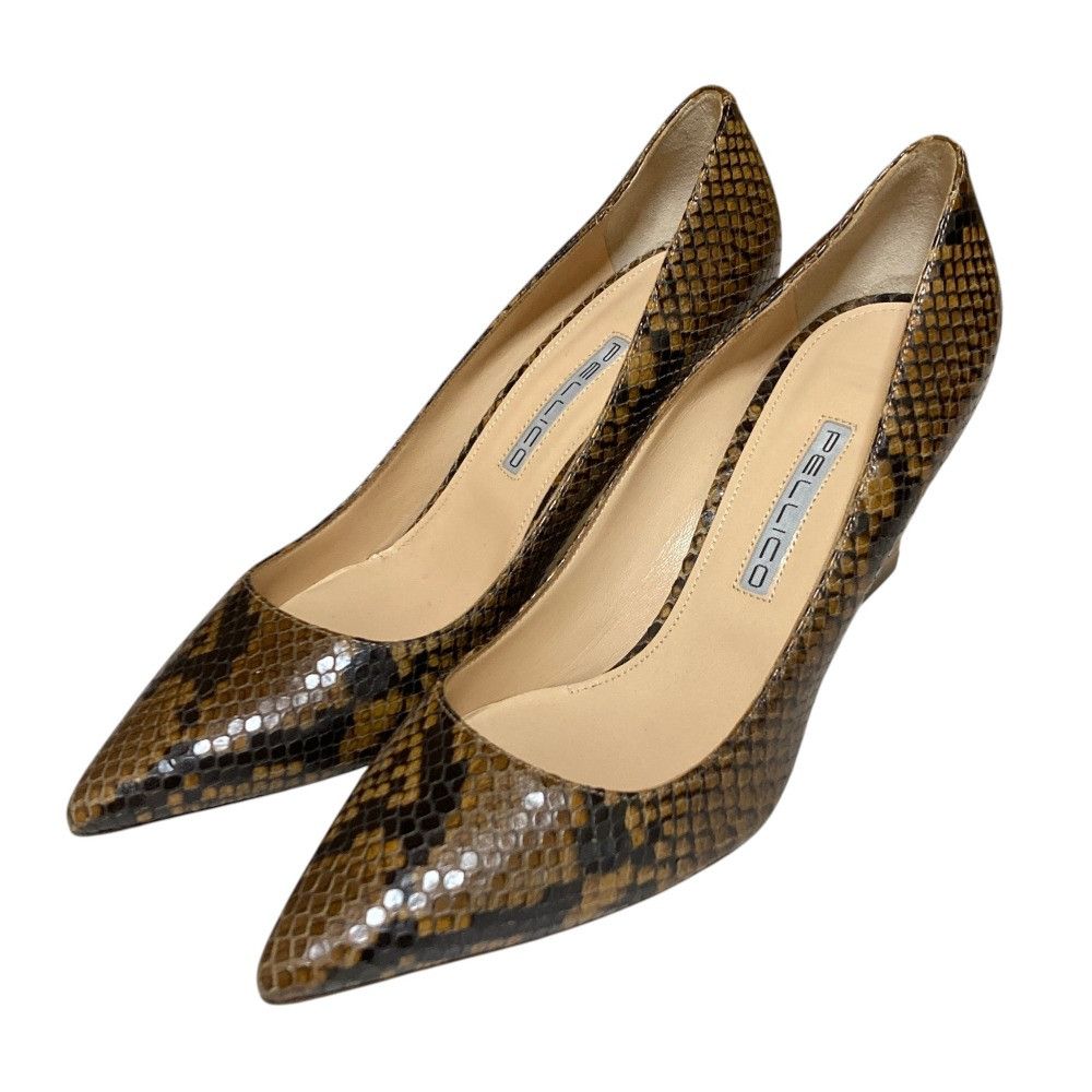Other Other Pellico CORA 80 Python Print Pumps Leather Shoes DUTY FREE for USA Size ONE SIZE - 1 Thumbnail