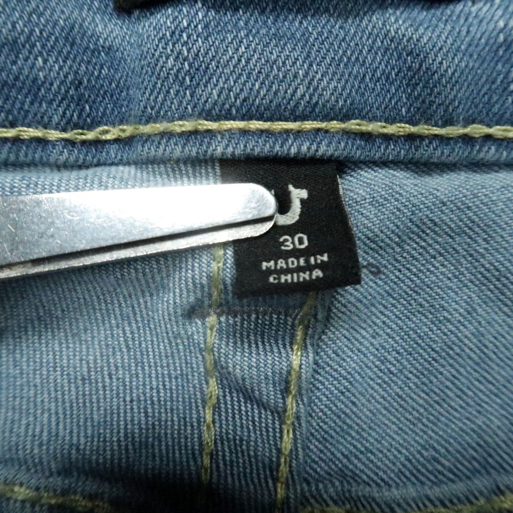 True Religion VINTAGE True Religion Jeans Mens 30x34 Light Blue Ricky Relaxed Straight Stretch Denim Slim? No, keep style: Straight Size US 30 / EU 46 - 5 Thumbnail