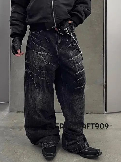 Jean Miyahara x Miho Baggy Baggy Wide Leg Flare Denim Jeans Size US 30 / EU 46 - 5 Thumbnail