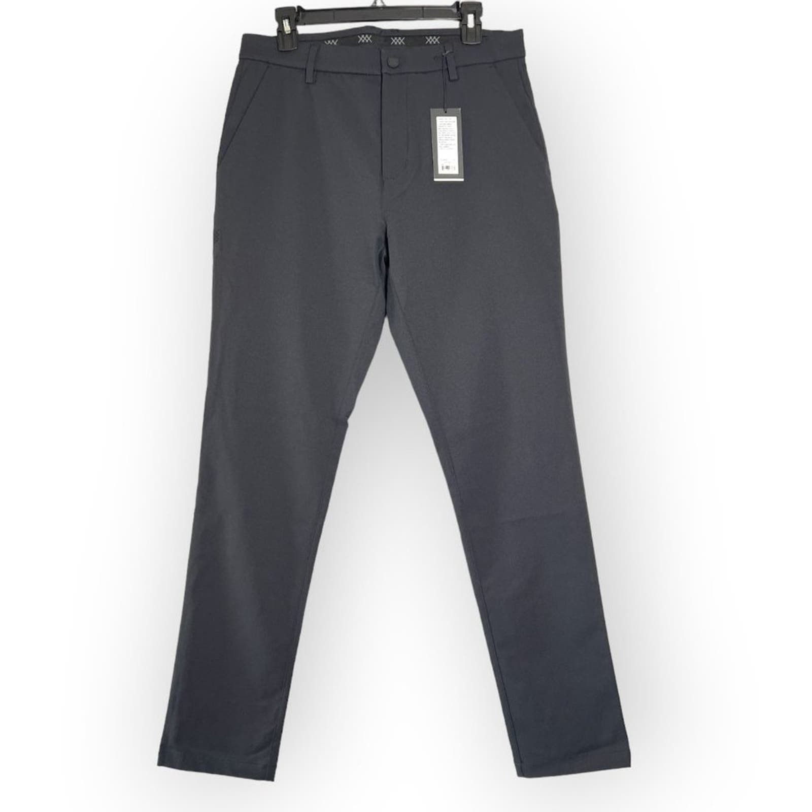 image of New Rhone Gotham Pant Slim Mens 32 X 33 Black Stretch NWT