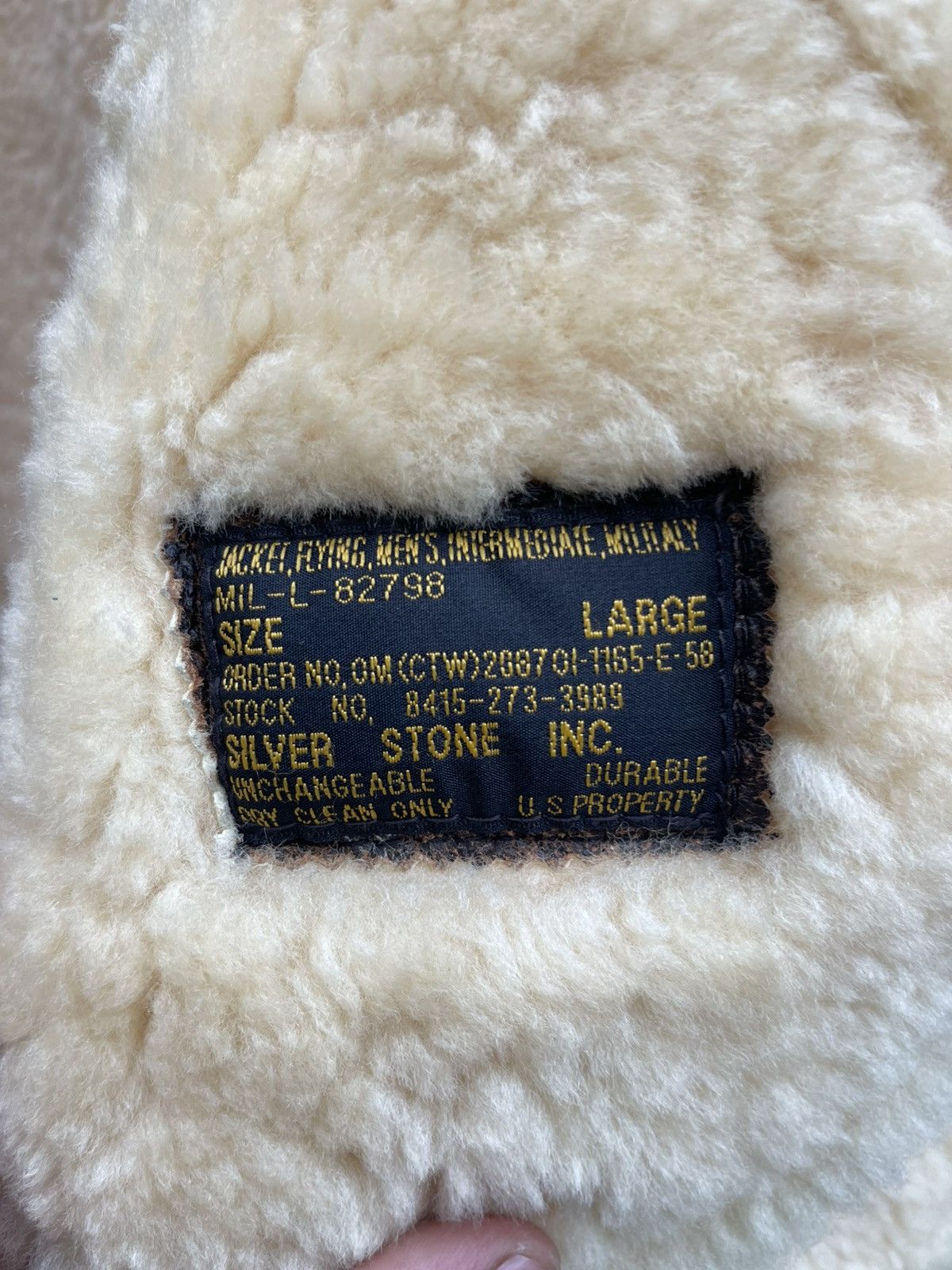 Vintage Vintage Mil-Spec Leather Flying Jacket B3, Silver Stone Inc. Size US L / EU 52-54 / 3 - 3 Thumbnail