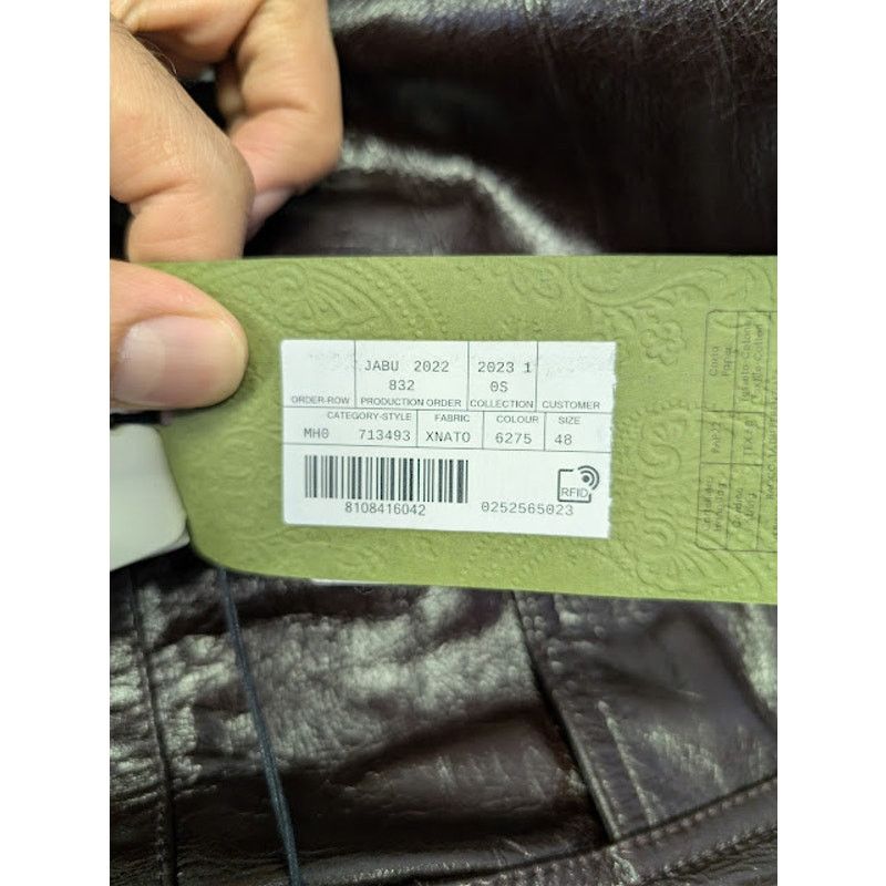 Gucci o1rshd1 Shiny Soft Leather Pant in Shiny Bordeaux Size US 32 / EU 48 - 22 Thumbnail
