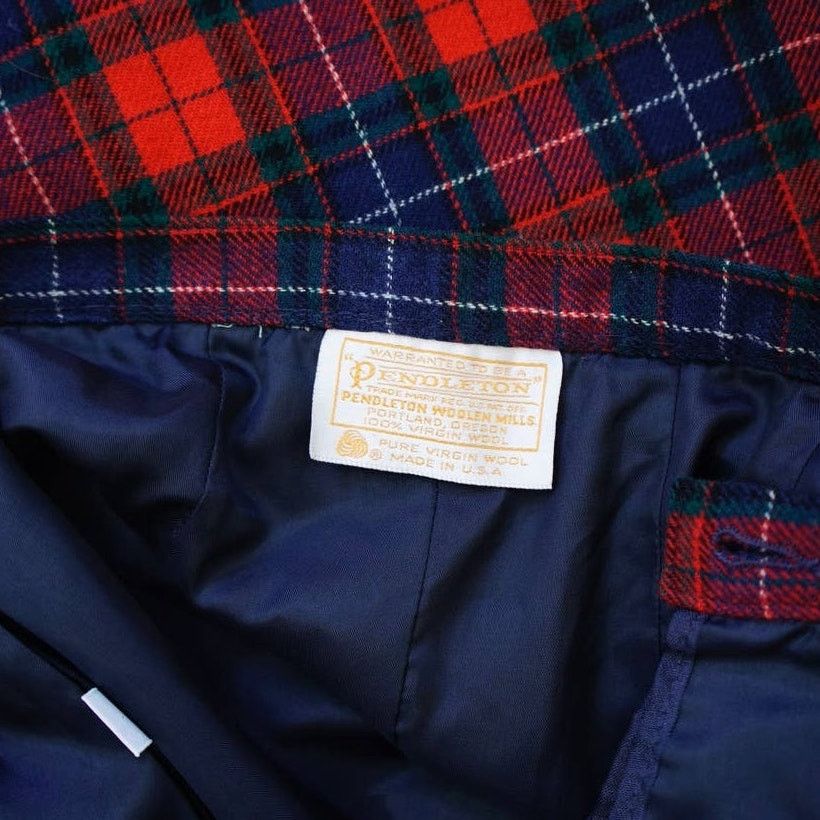 Pendleton Vintage 70s Pendleton Plaid Wool Pencil Skirt Womens Small Size 25" / US 0 / IT 36 - 4 Thumbnail