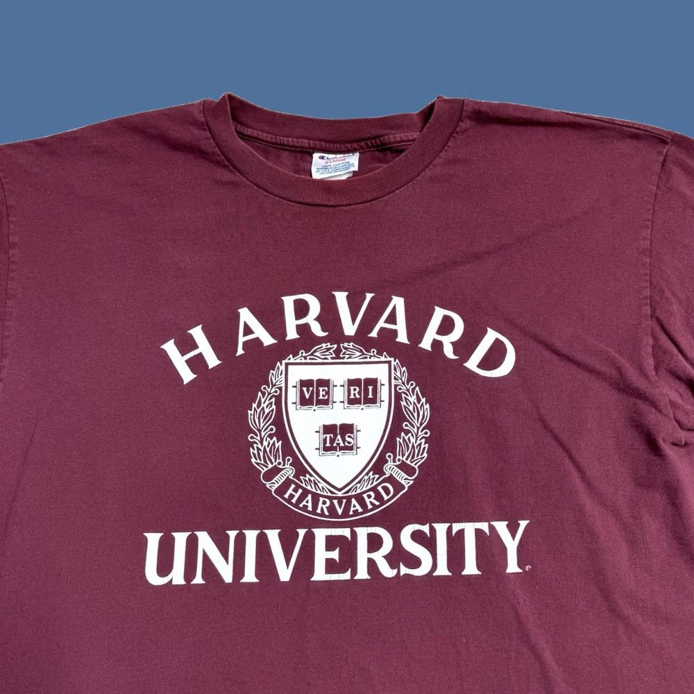 Vintage Champion Shirt 1XL Red Harvard University College 90s Mens, Men's