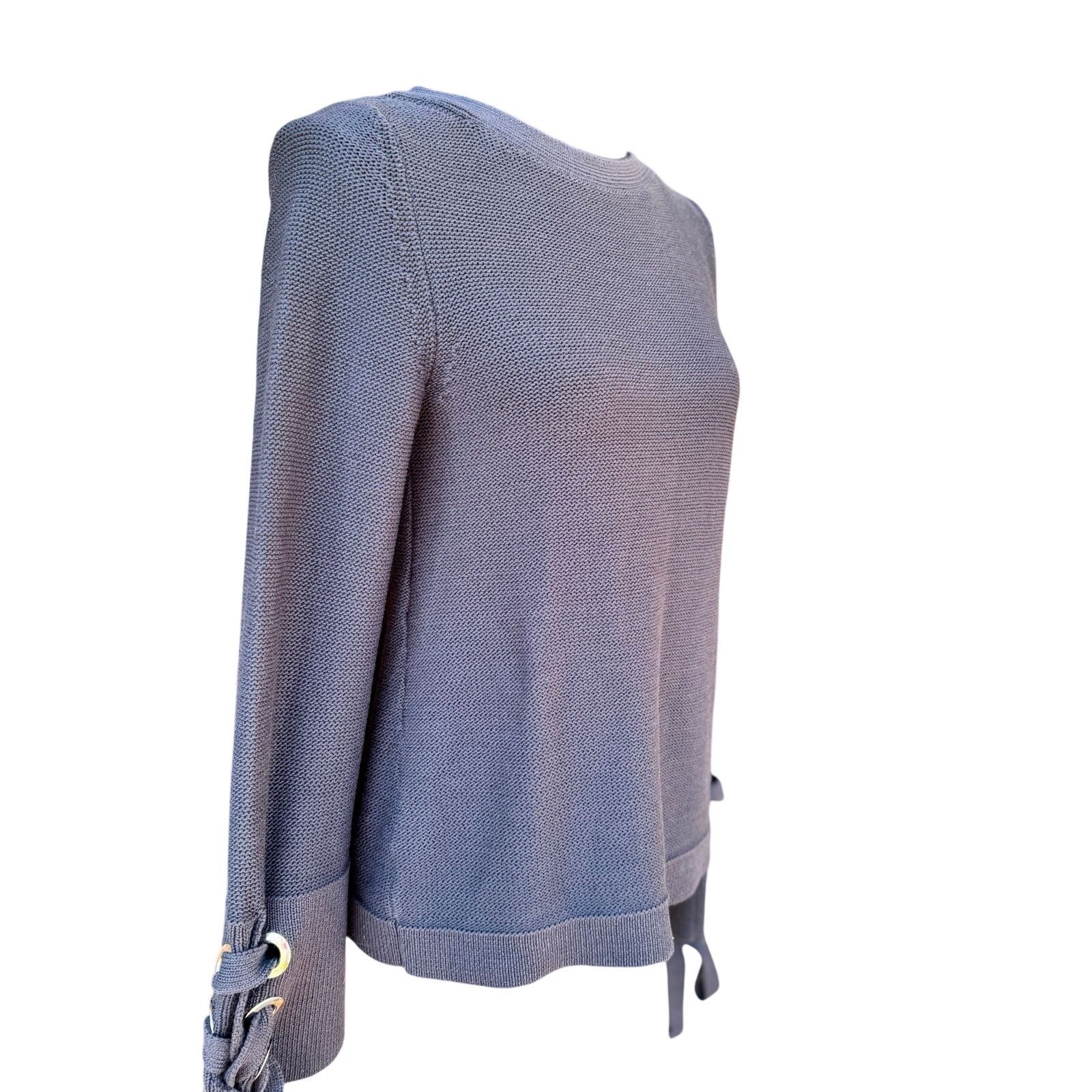 Ann Taylor Ann Taylor Black Sweater with Bow-Accented Sleeves – NWT Size M / US 6-8 / IT 42-44 - 4 Thumbnail