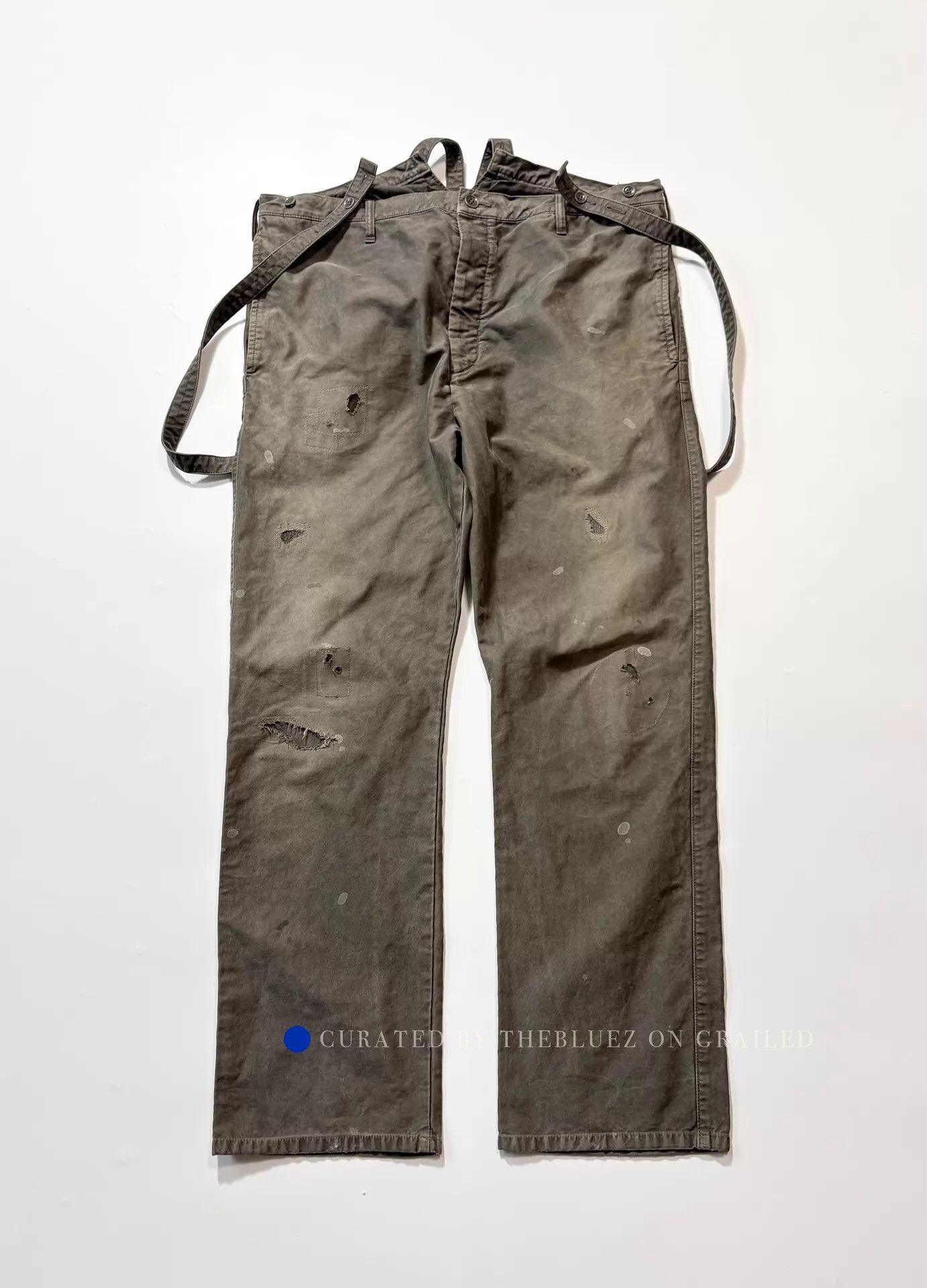 Visvim Visvim Travailleur Braces Pants DMGD 3 95 Size US 34 / EU 50 - 1 Thumbnail