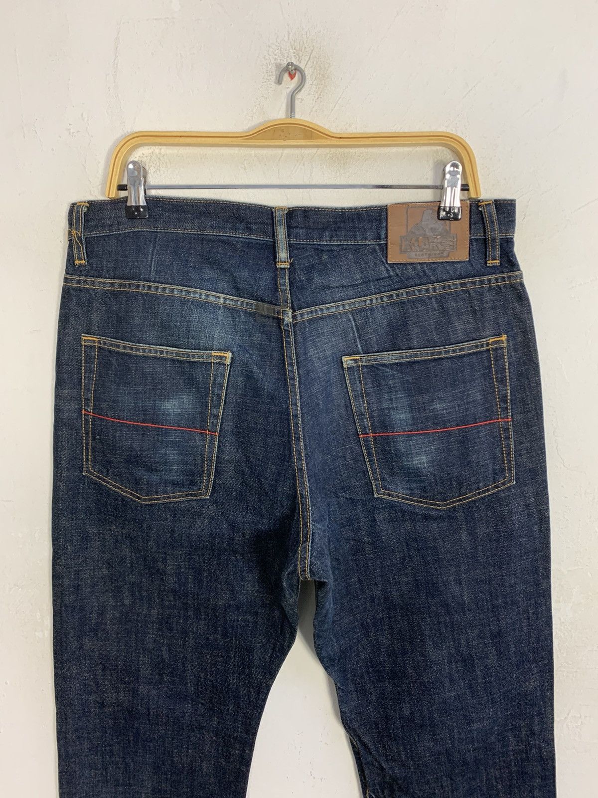 X-LARGE X Large XL Indigo Denim Straight Cut Check Monogram Printed Size US 34 / EU 50 - 4 Thumbnail