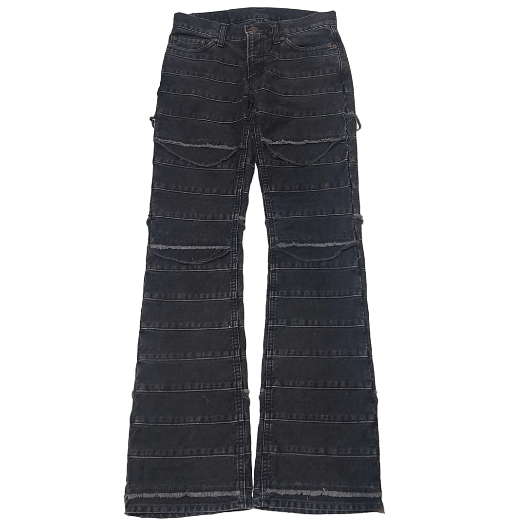 image of Hysteric Glamour Kinky Black Hagi Bootcut Denim Jeans, Men's (Size 26)