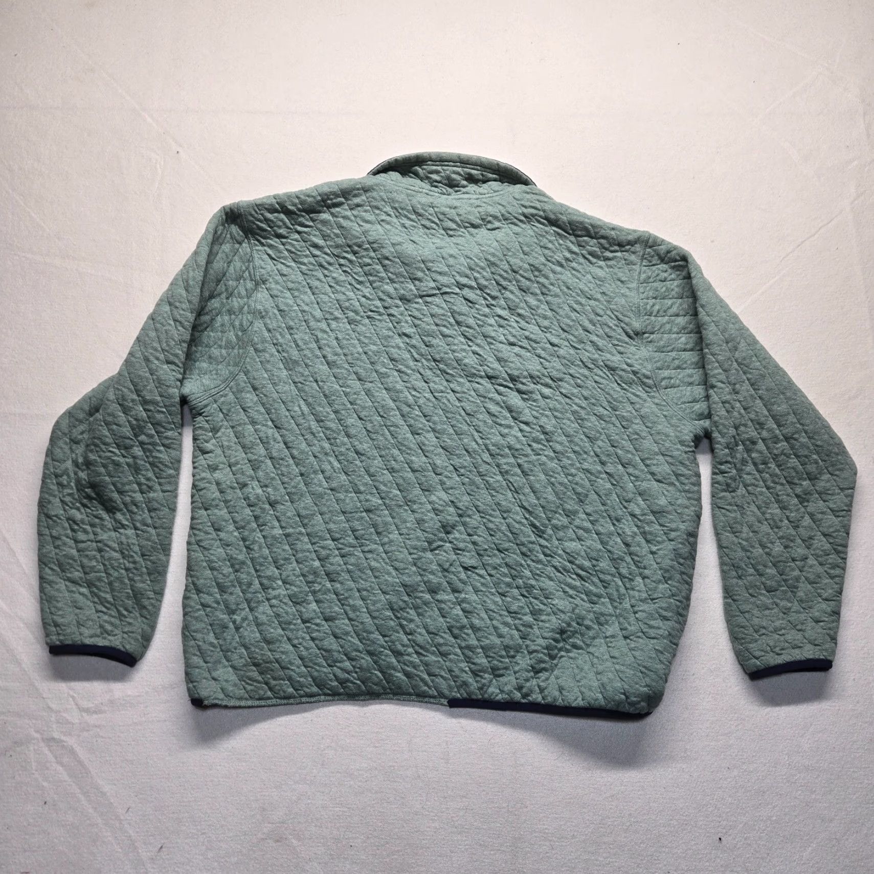 Orvis VINTAGE Orvis Pullover Sweater 2XL Green Herringbone Quilted Knit Mens Size US XXL / EU 58 / 5 - 7 Thumbnail