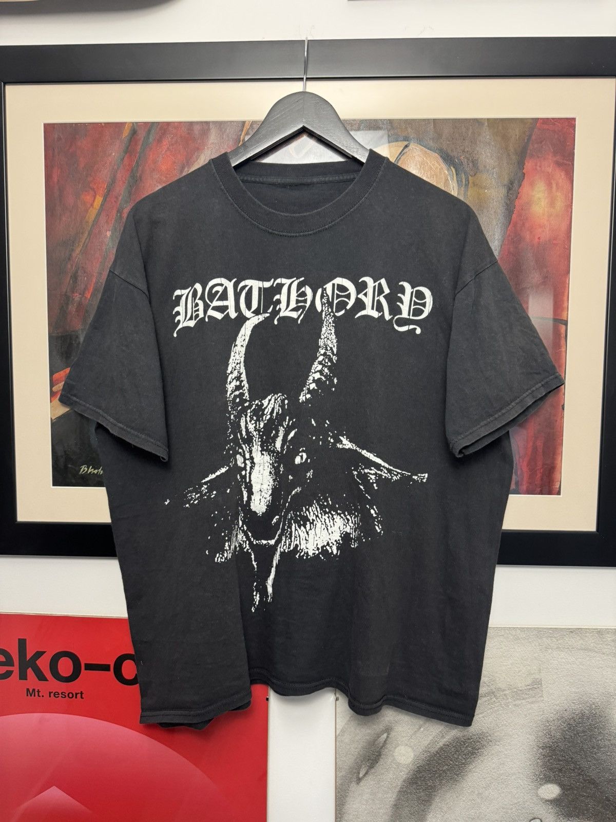 Band Tees Bathory Vintage 00s Goat Rare Band Metal Two Sided Print Tee Size US XL / EU 56 / 4 - 1 Thumbnail
