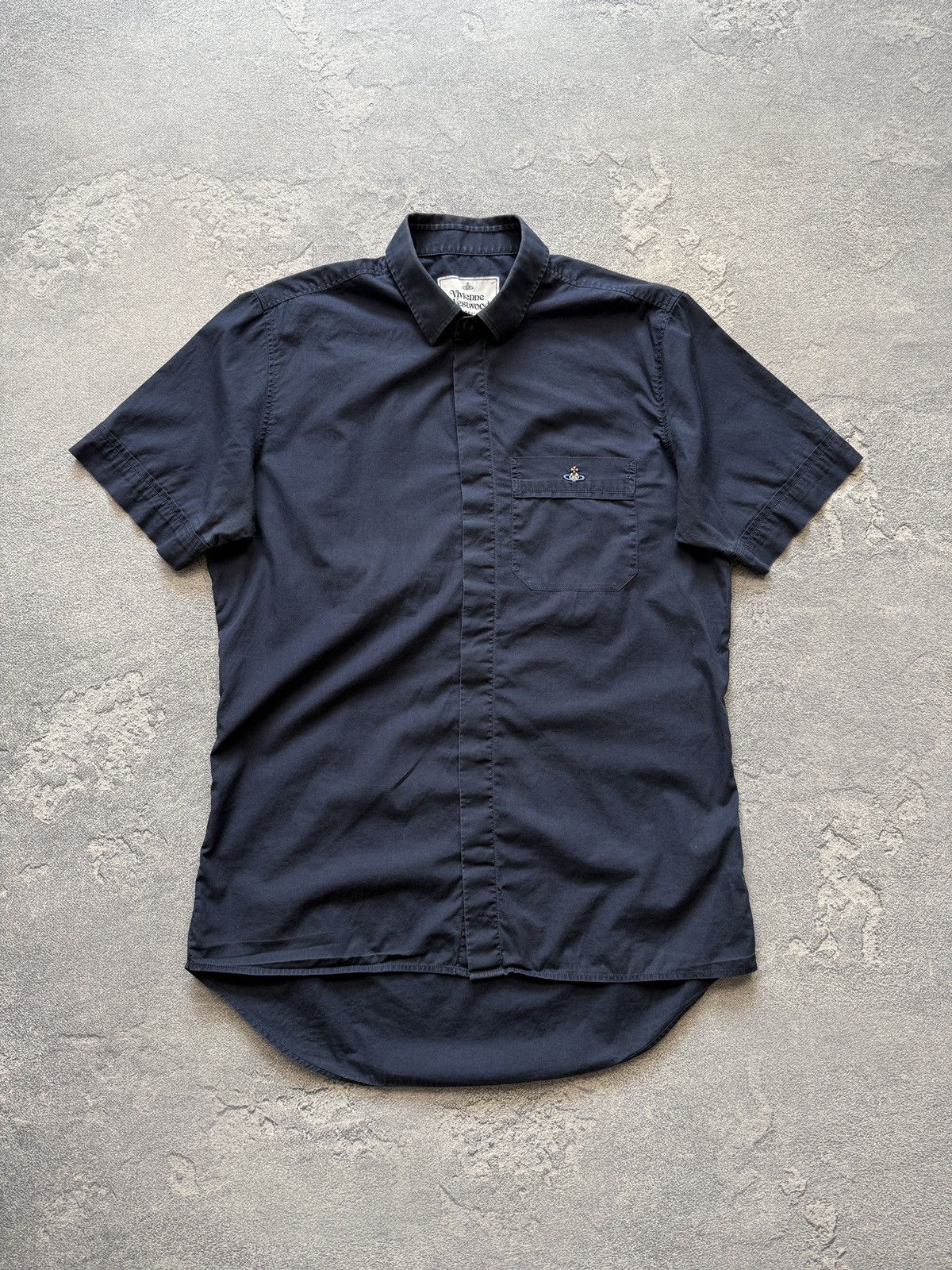 Vivienne Westwood Vivienne Westwood Shirt Navy Blue Short Sleeve Size M Size US M / EU 48-50 / 2 - 1 Thumbnail