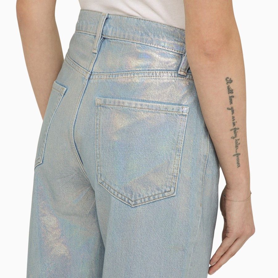 Frame o1d2blof0824 Cropped Denim Jeans in Light Blue Size 29" - 5 Thumbnail