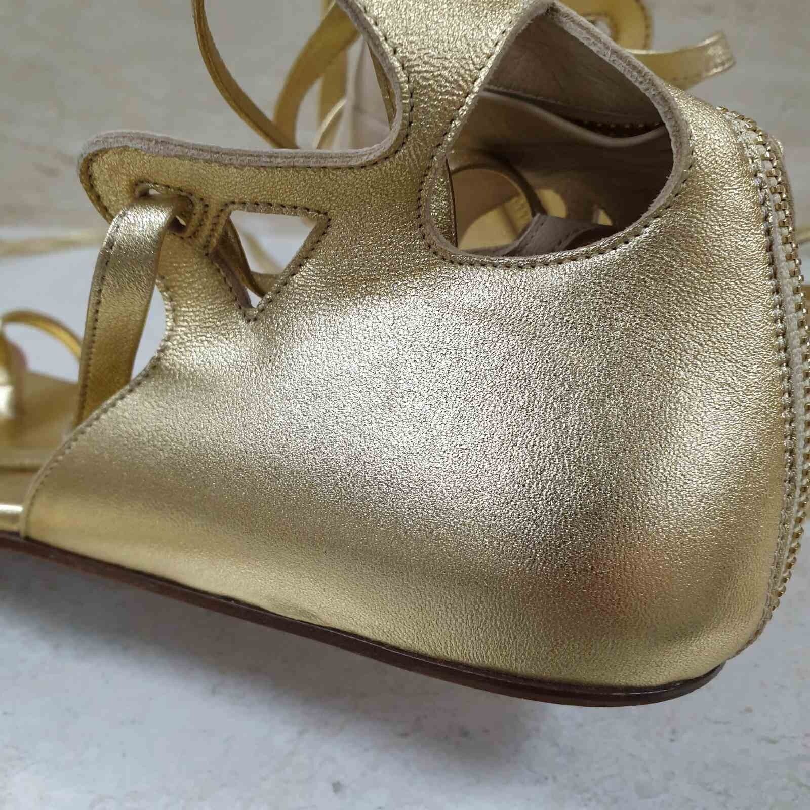 Chanel Chanel Gold Gladiator Sandals Sz.38 Size US 7 / IT 37 - 11 Thumbnail