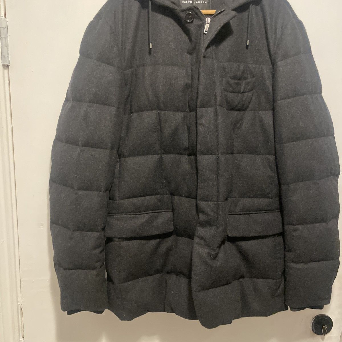 Polo Ralph Lauren × Ralph Lauren × Ralph Lauren Black Label Ralph Lauren RL Black Label Wool Down Jacket Hooded Size XL Size US XL / EU 56 / 4 - 3 Thumbnail