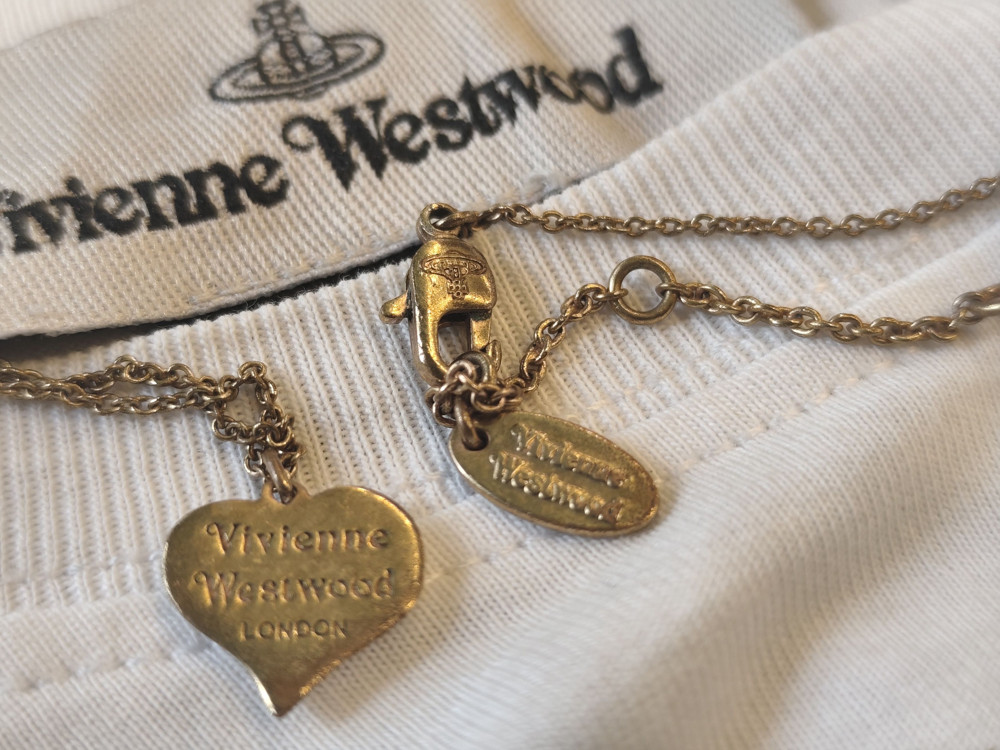 Vivienne Westwood Vivienne Westwood Petra Heart Gold/Pink Necklace Pendant Size ONE SIZE - 5 Thumbnail