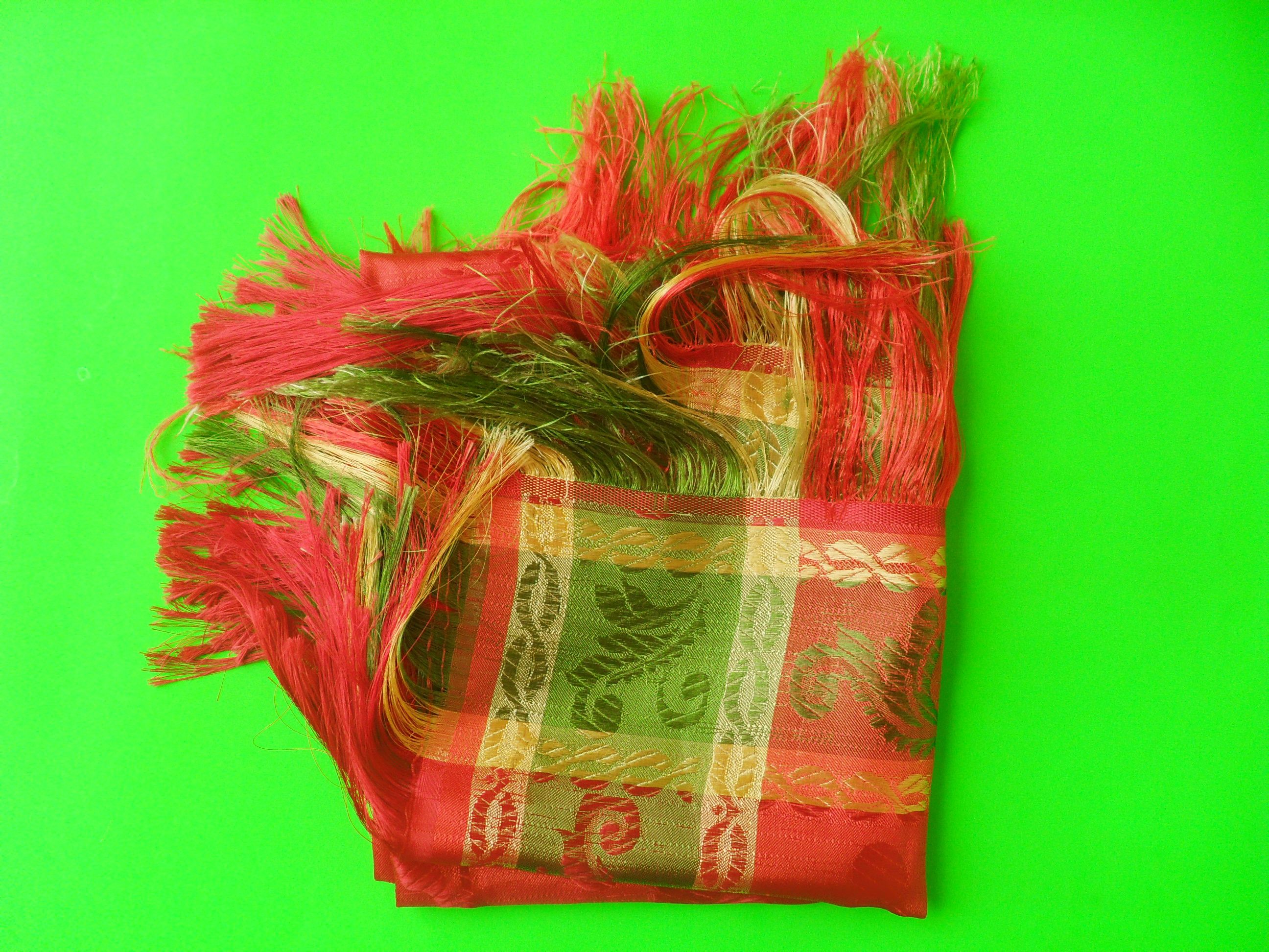 Other Multicolored scarf with fringes in vegetable silk. Size ONE SIZE - 3 Thumbnail
