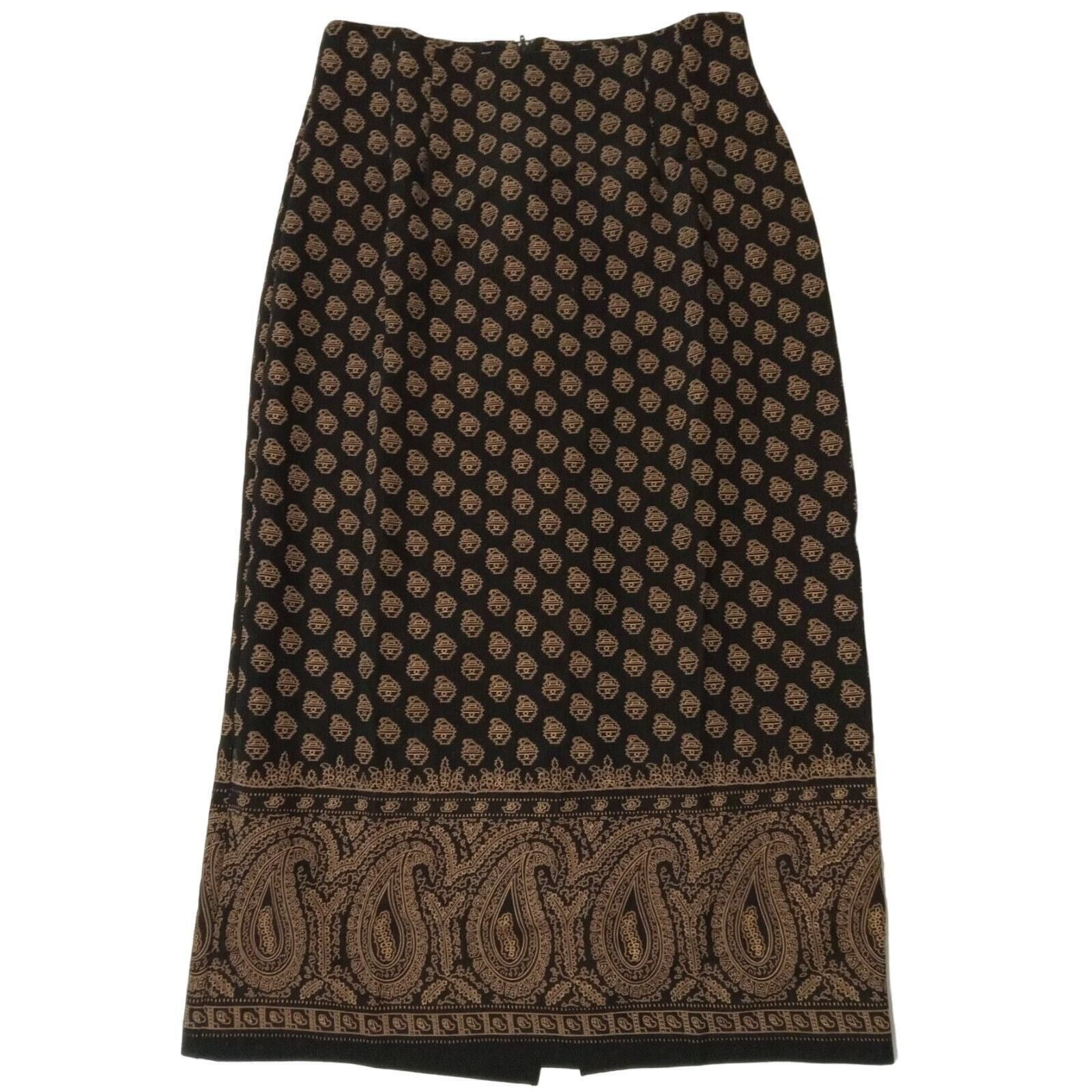 & Other Stories Dressbarn Midi Skirt 12 Women's Pencil Career Black Slit Size 34" / US 12 / IT 48 - 1 Thumbnail