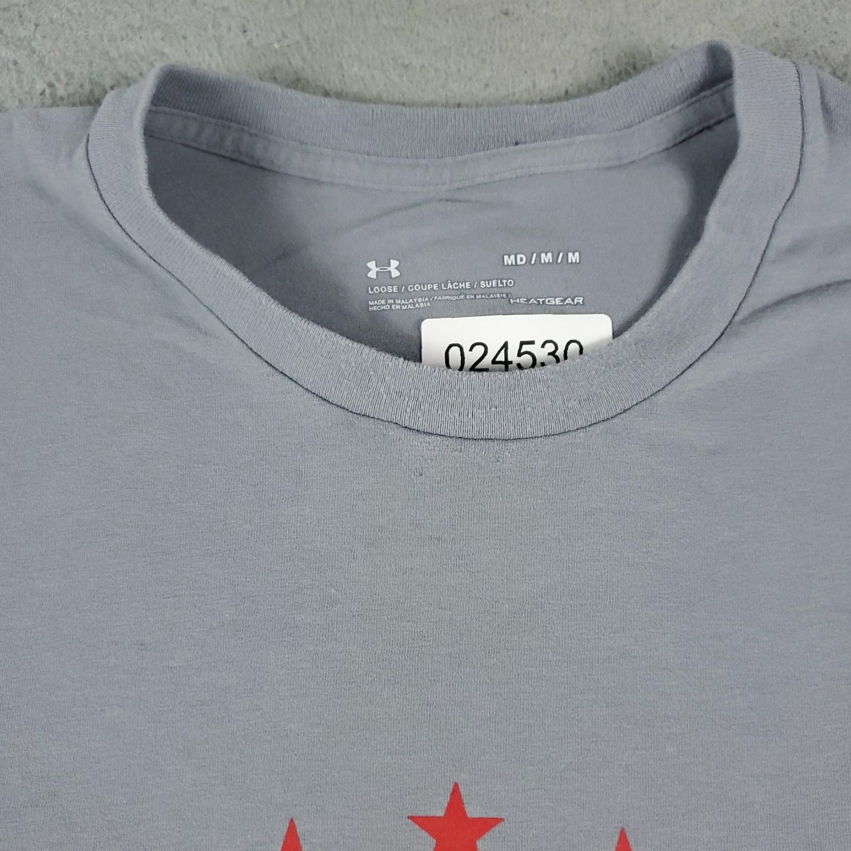 Under Armour Under Armour T-Shirt Mens Medium Gray Short Sleeve Sports Graphic Size US M / EU 48-50 / 2 - 3 Thumbnail