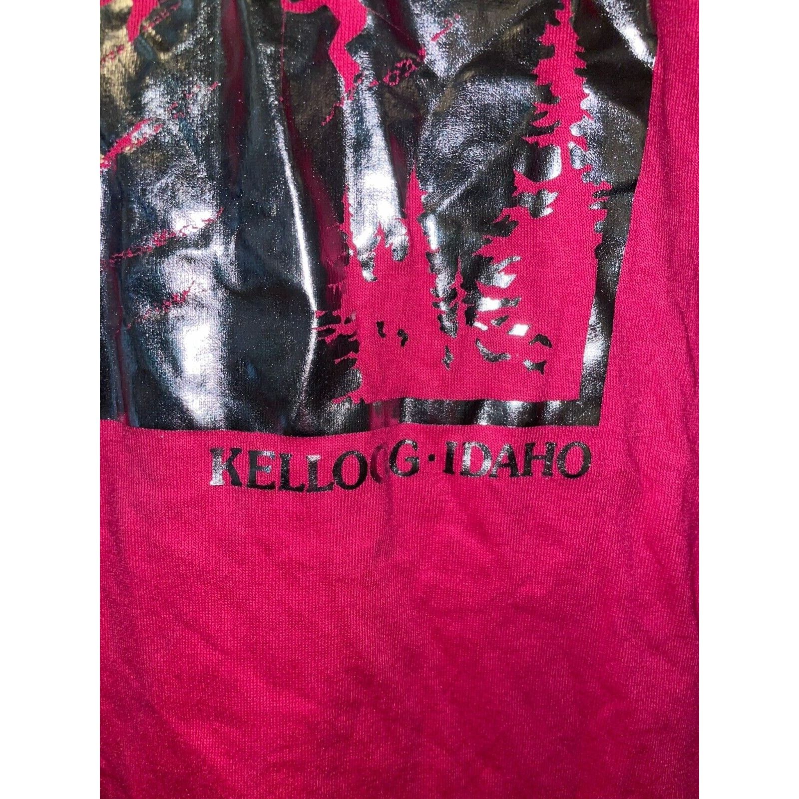 Jerzees × Vintage Vintage Silver Mountain Shirt Kellogg Idaho Pink Tee 80s M Size US M / EU 48-50 / 2 - 5 Thumbnail