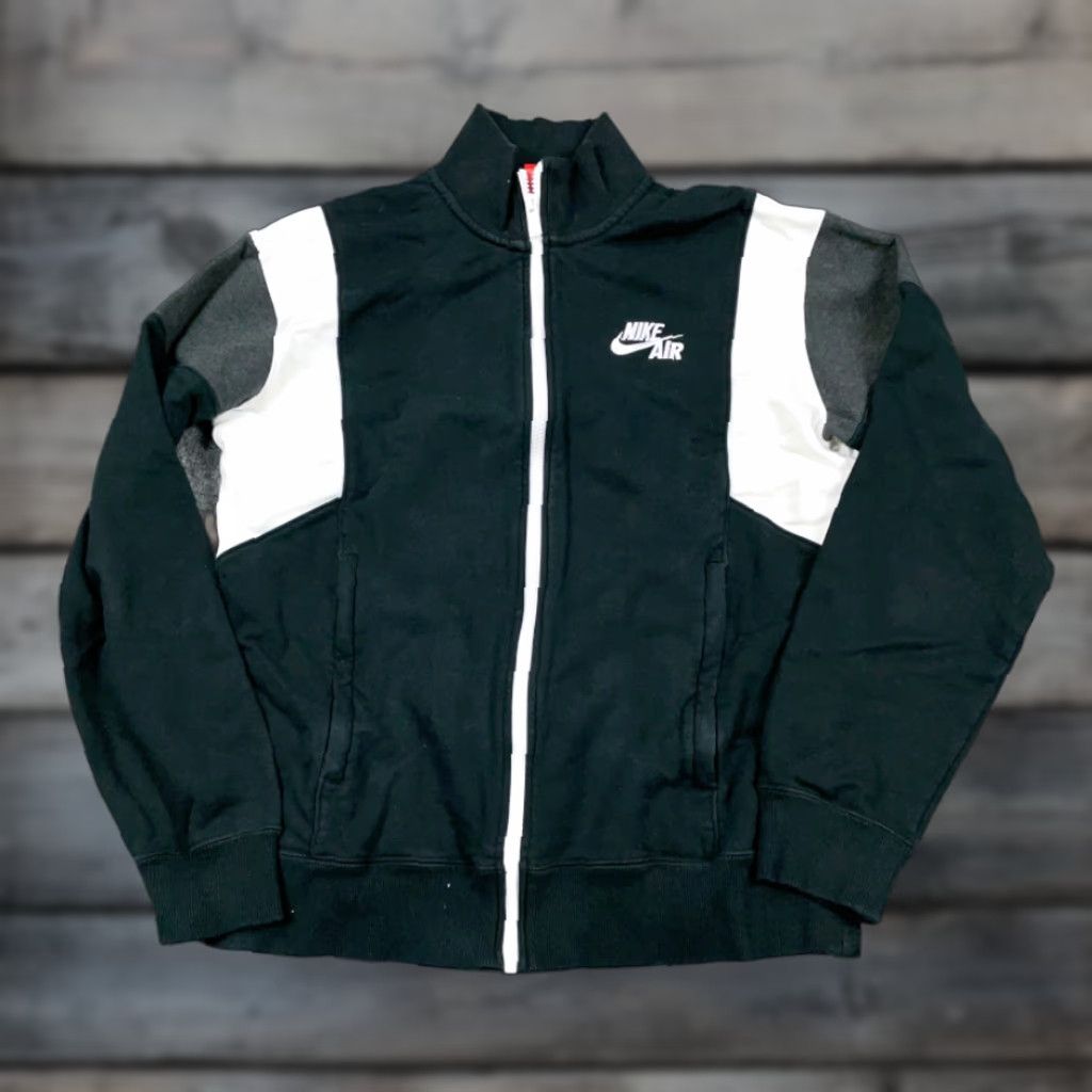 Nike Nike Air Black White Zip Sweatshirt Adult Medium Embroidered Swoosh Streetwear Size US M / EU 48-50 / 2 - 1 Thumbnail
