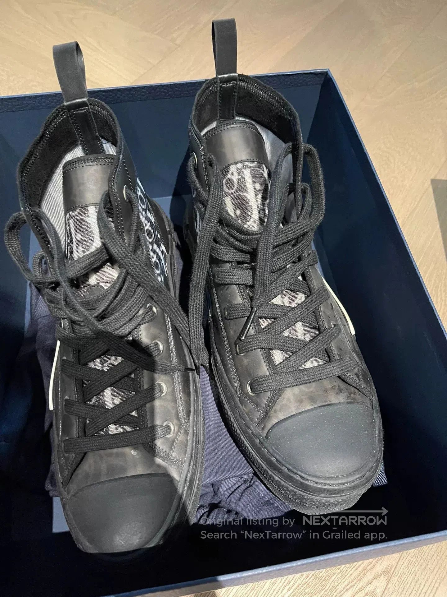 Dior dior b23 black high-top sneakers. Size US 10.5 / EU 43-44 - 1 Thumbnail