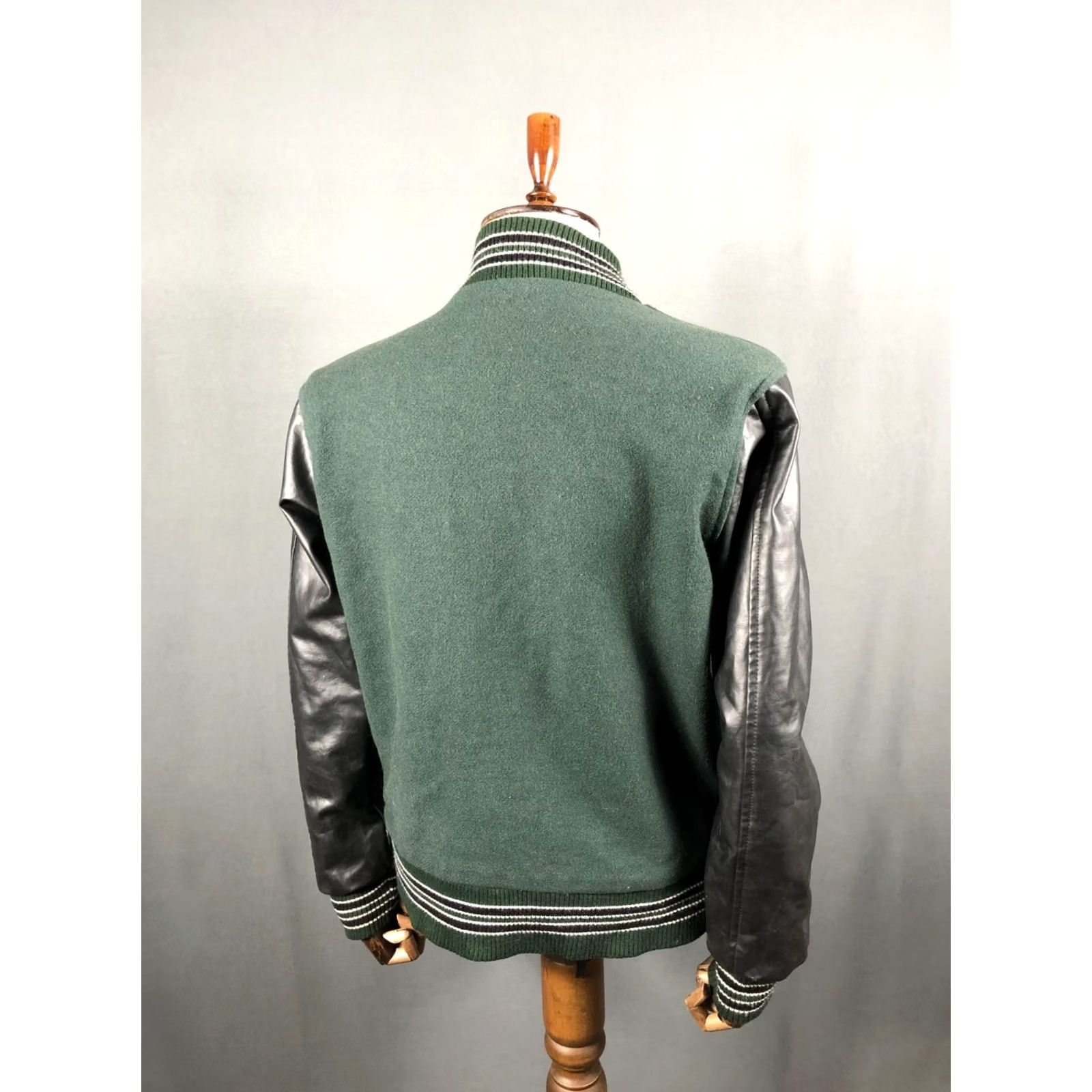 Vintage Awards USA Varsity Jacket Melton Wool Green Men M Vintage US Made Size US M / EU 48-50 / 2 - 3 Thumbnail