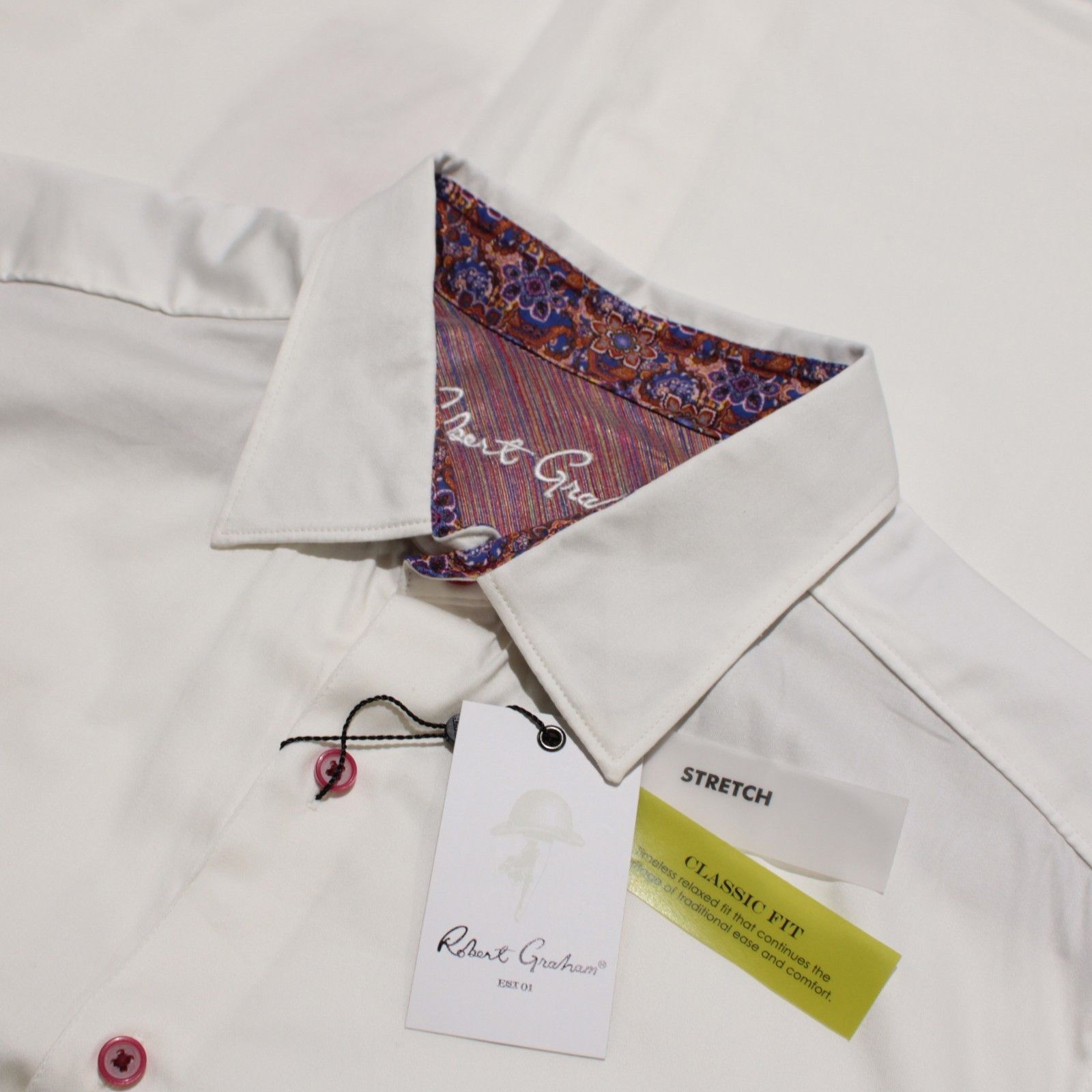 Robert Graham New with tags Shirt Size L US In White