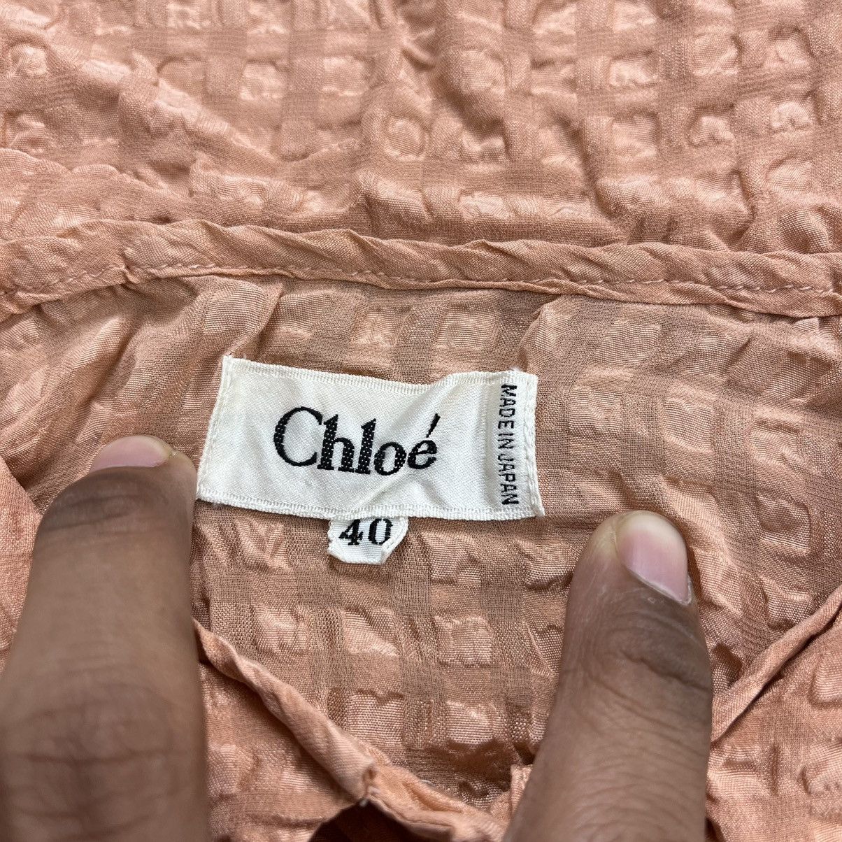 Chloe 1990s Vintage Chloe Japanese Designer Blouse Top Size S / US 4 / IT 40 - 8 Thumbnail