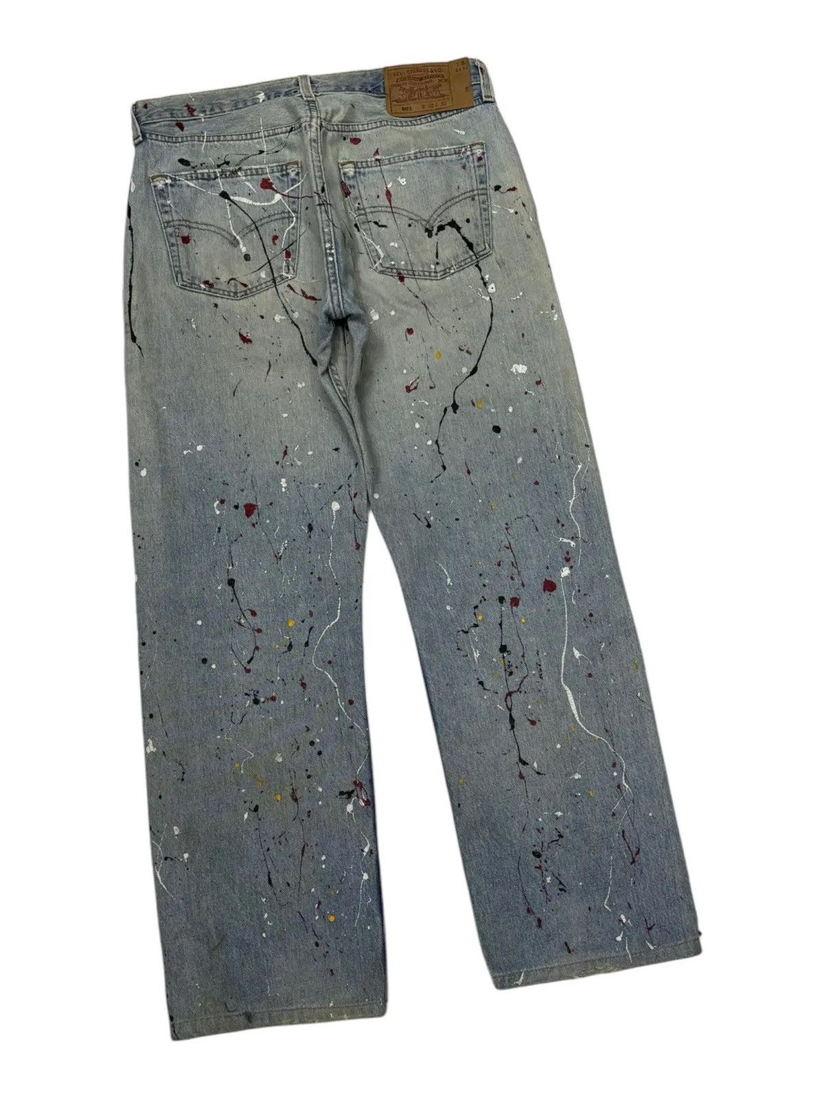 If Six Was Nine × Levi's 🔥LEVIS 501 PAINTER SPLATTER DISTRESSED DENIM JEANS Size US 32 / EU 48 - 6 Thumbnail