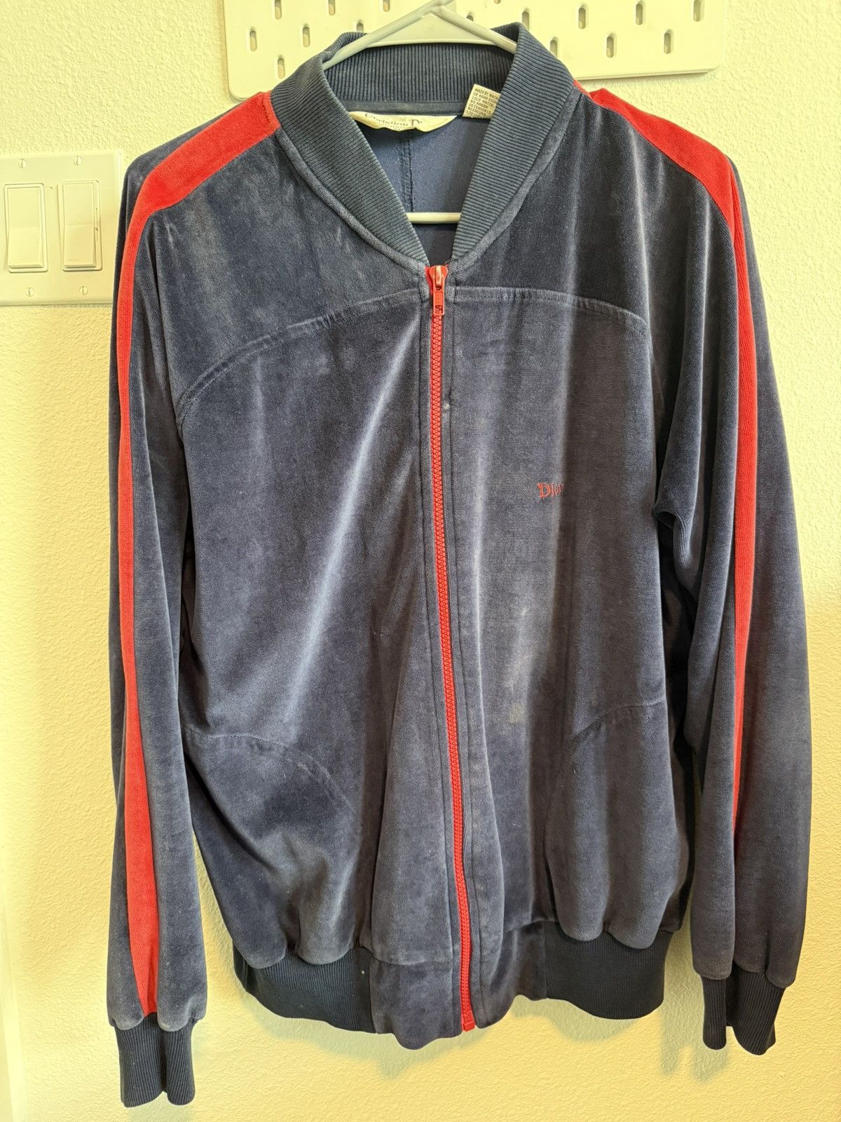 Christian Dior Monsieur × Vintage Dior Vintage Velour Track Jacket Rare Size US M / EU 48-50 / 2 - 1 Thumbnail